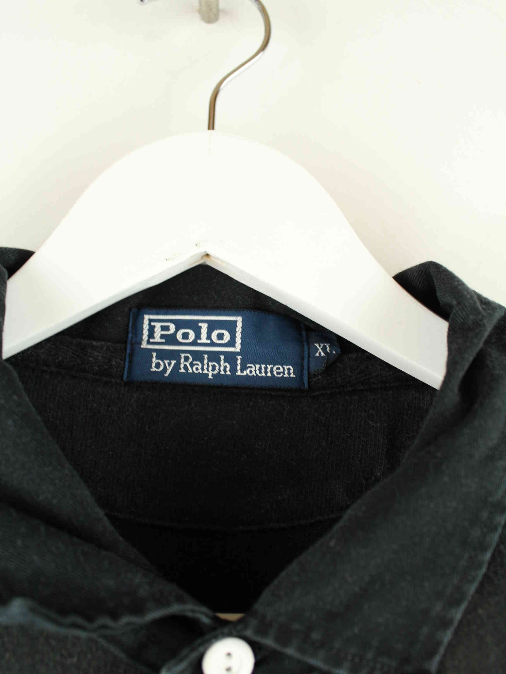Ralph Lauren 90s Vintage Embroidered Polo Sweater Schwarz XL (detail image 2)