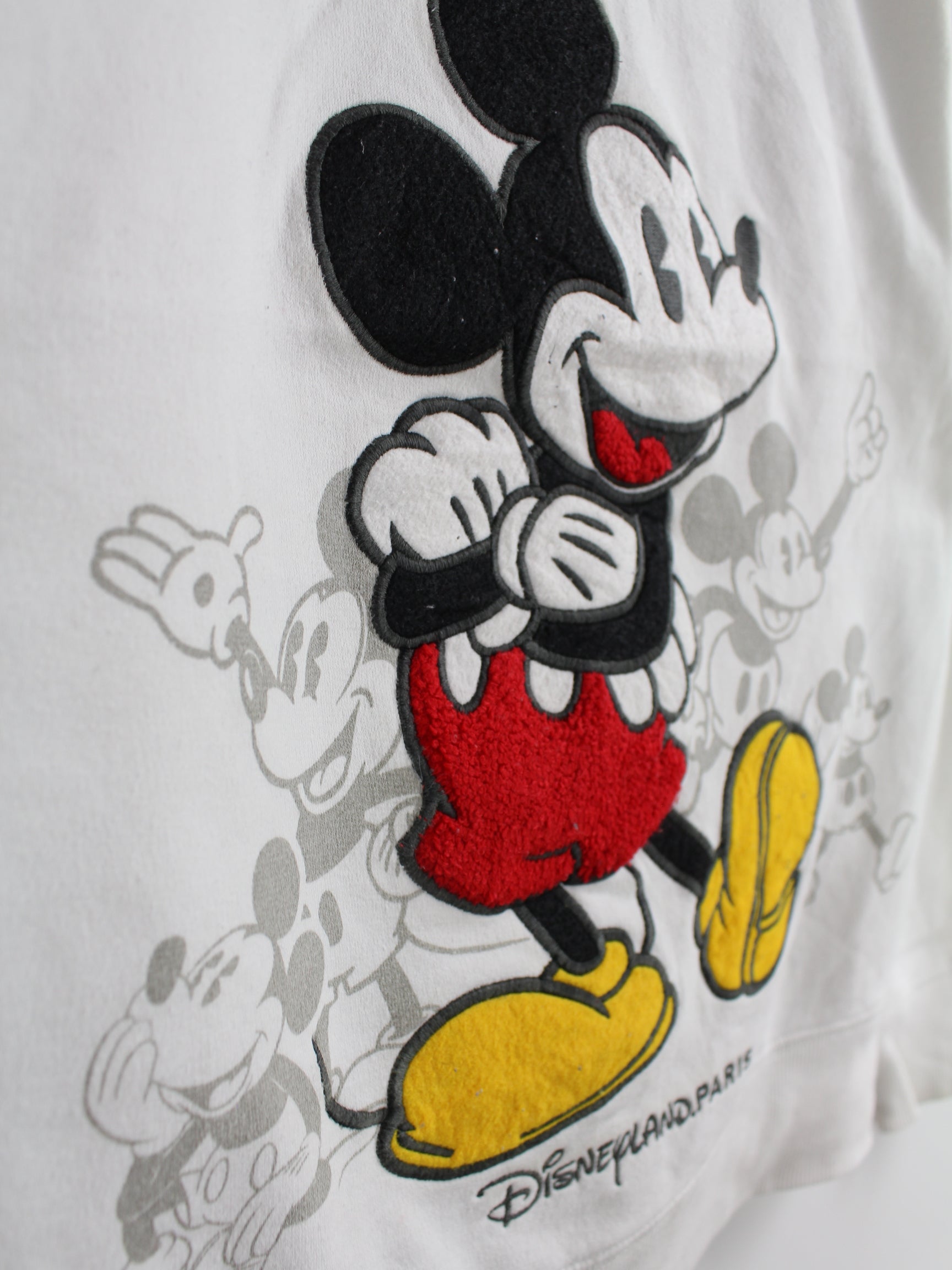 Disney y2k Mickey Mouse Embroidered ZIp Hoodie White S – Peeces