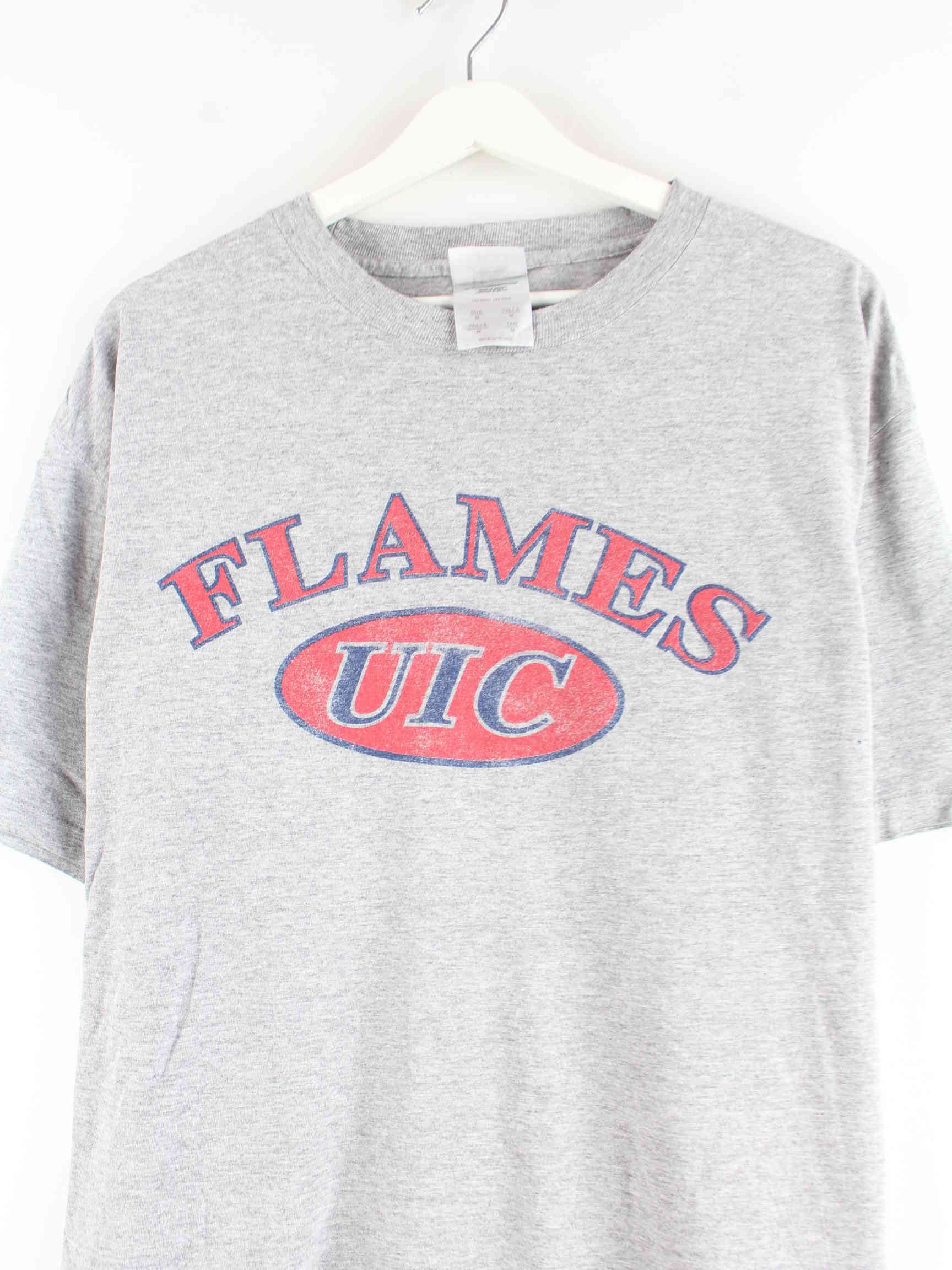Adidas Flames UIC Print T-Shirt Grau M (detail image 1)