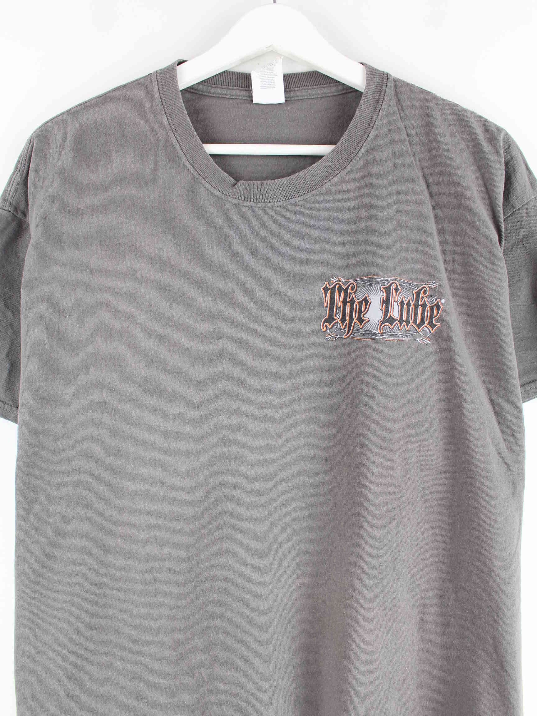 Gildan Biker The Lube Print T-Shirt Grau L (detail image 1)