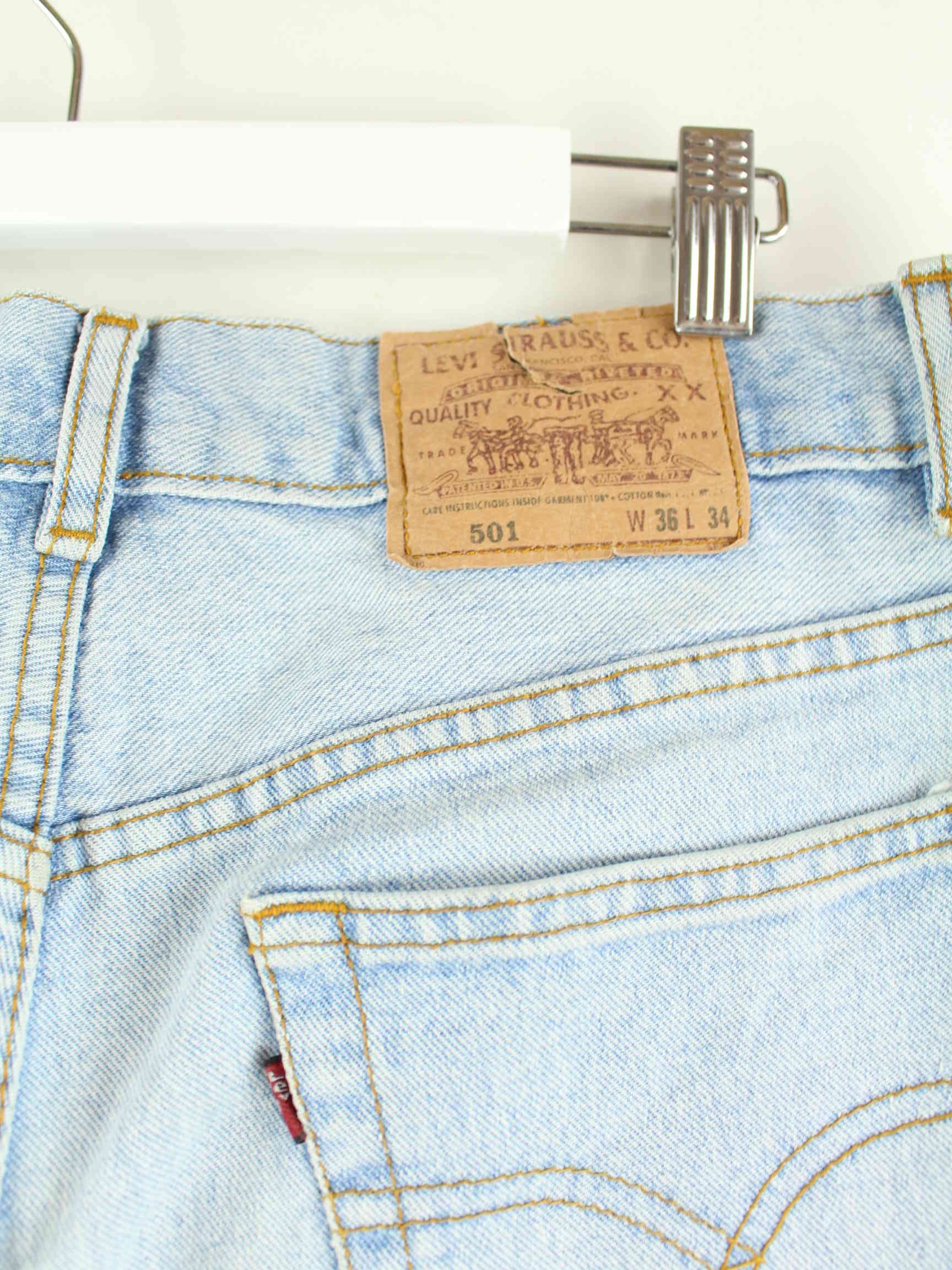 Levi's 1996 501 Jeans Blau W36 L34 (detail image 3)