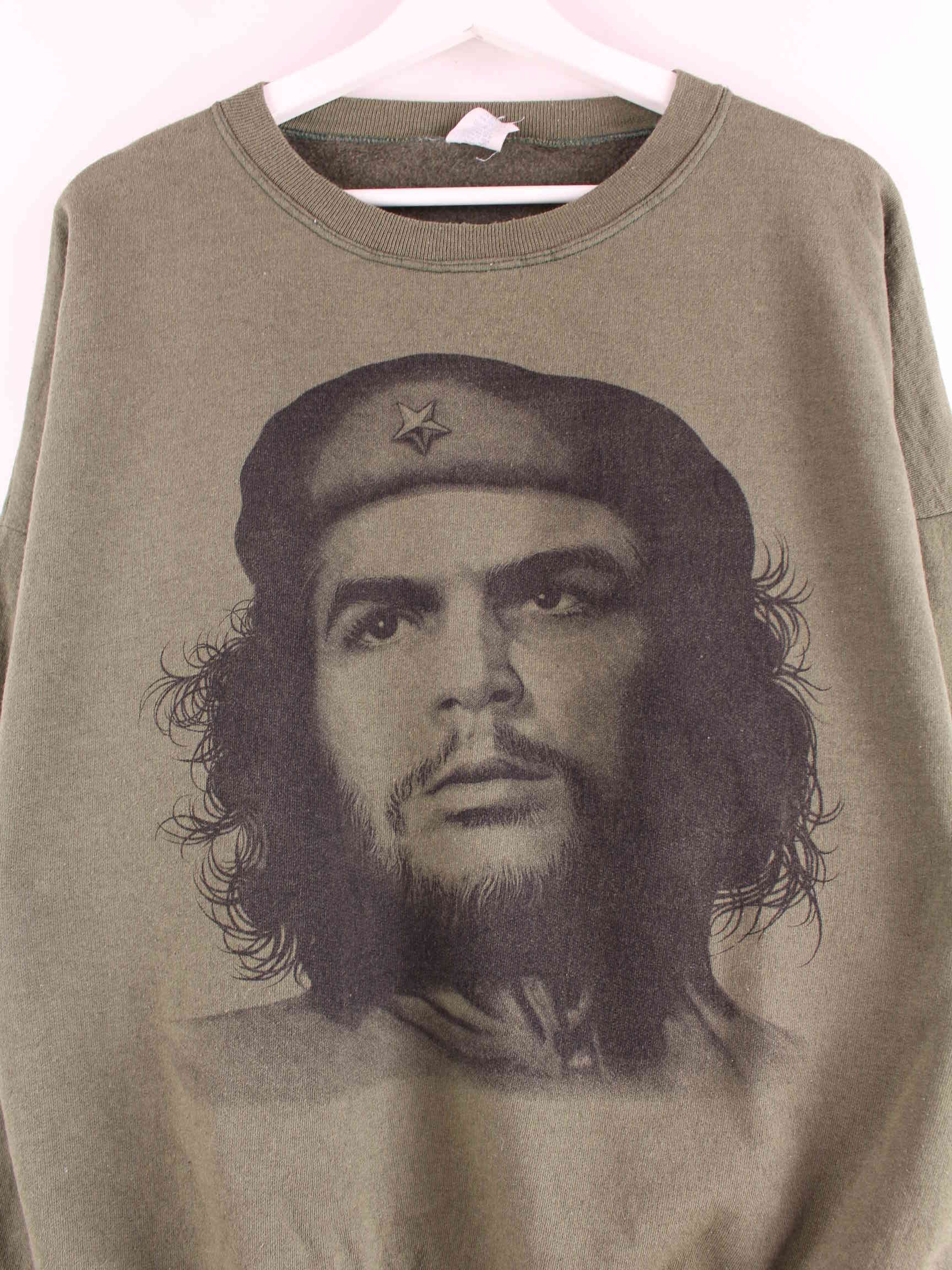 Vintage Che Guevara Print Sweater Grün XL (detail image 1)