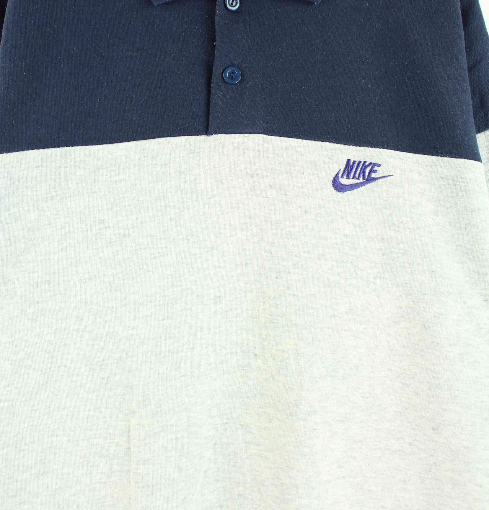 Nike 80s Vintage Polo Sweater Grau L (detail image 1)