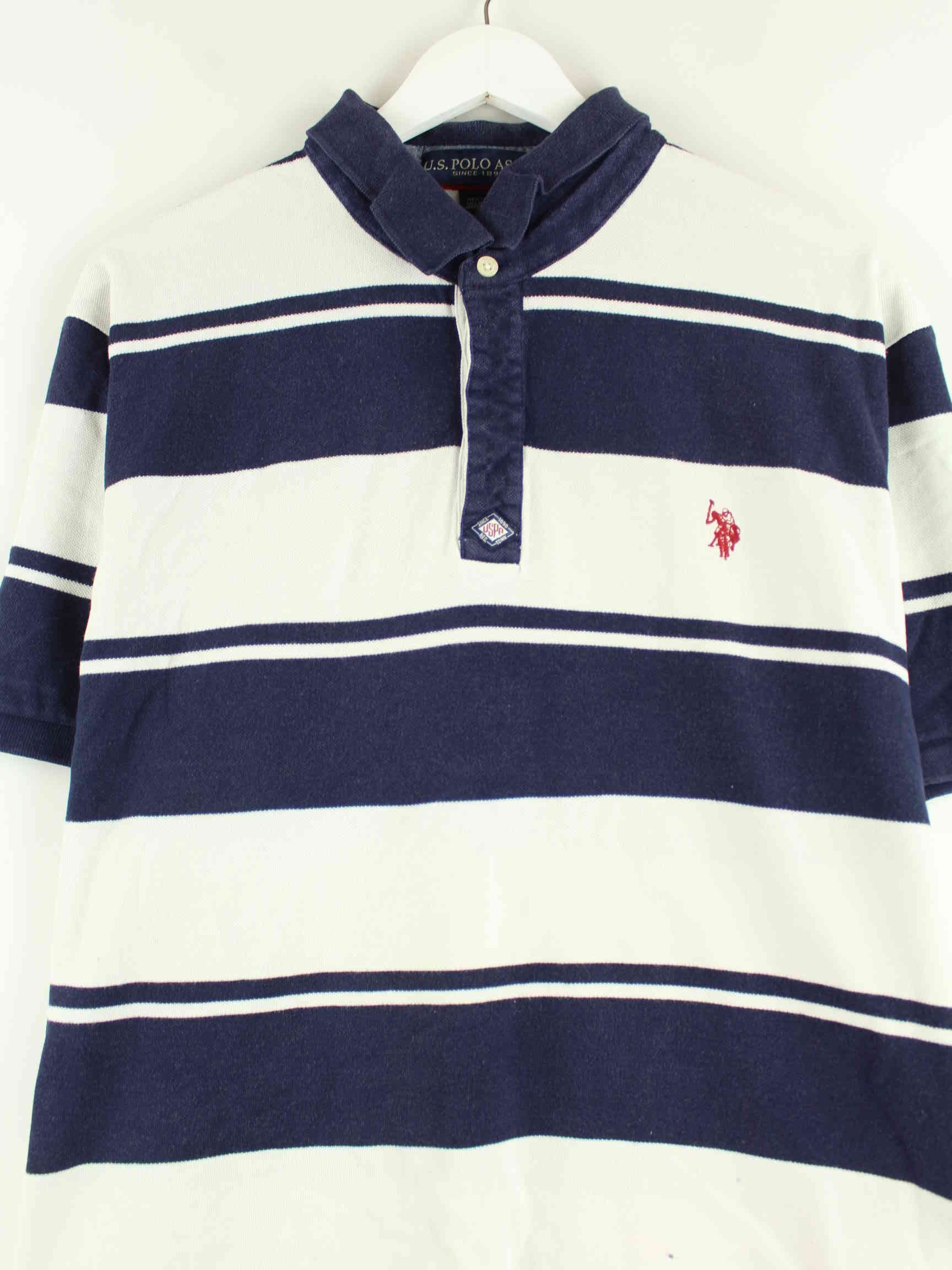 U.S. Polo ASSN. y2k Striped Polo Blau XL (detail image 1)