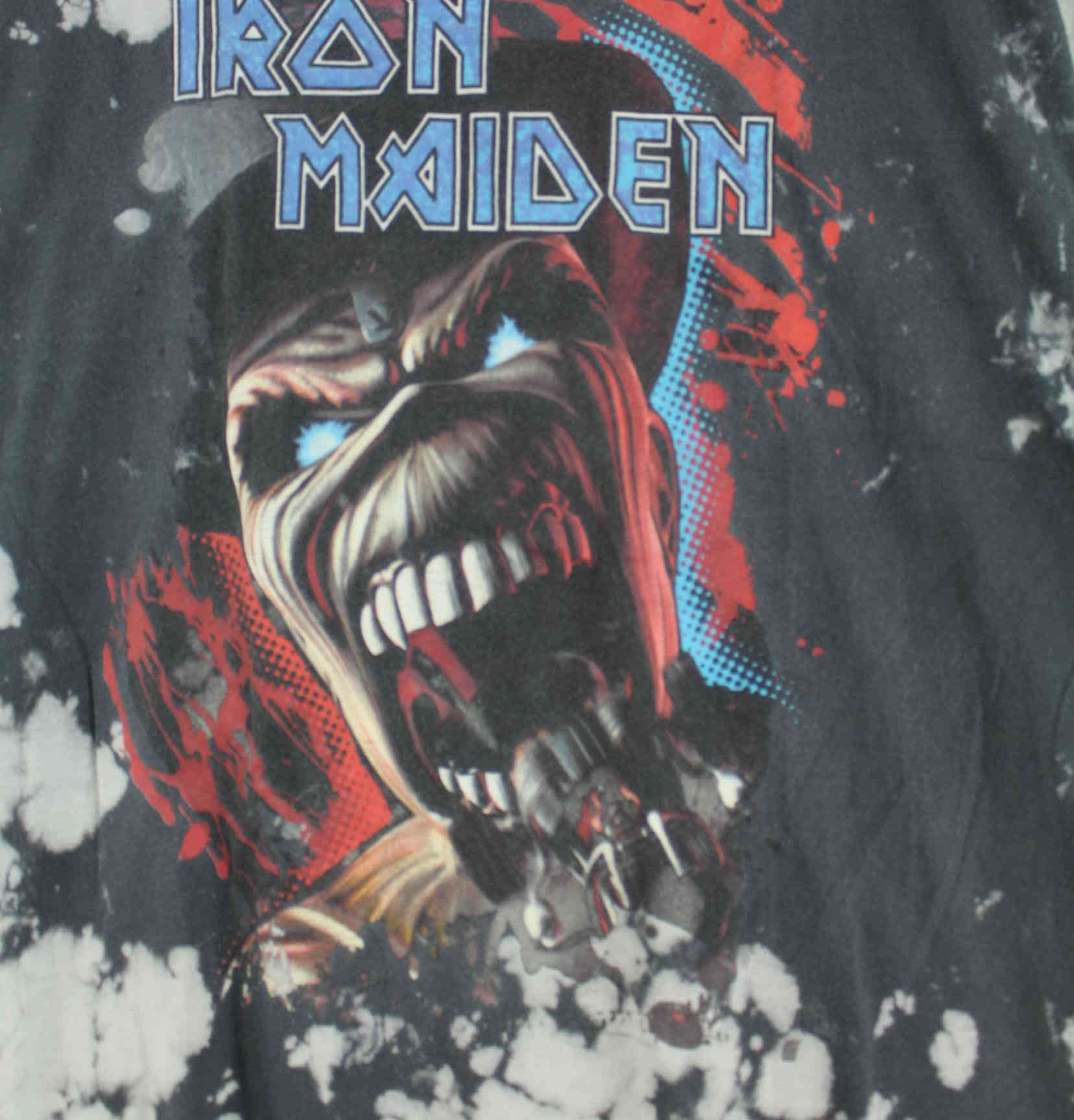 Vintage Iron Maiden Print T-Shirt Grau XL (detail image 1)