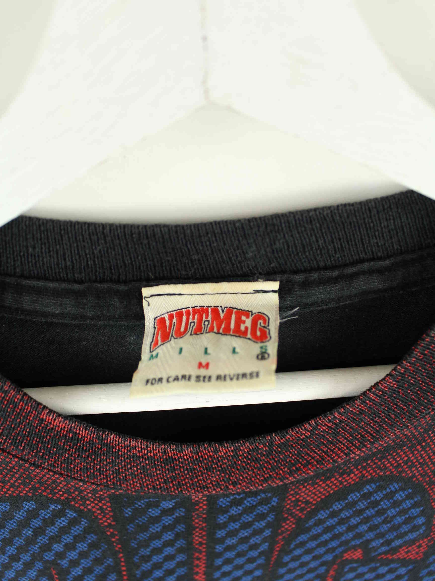 Nutmeg 90s Vintage Brugge KV Print Single Stitch T-Shirt Schwarz M (detail image 2)