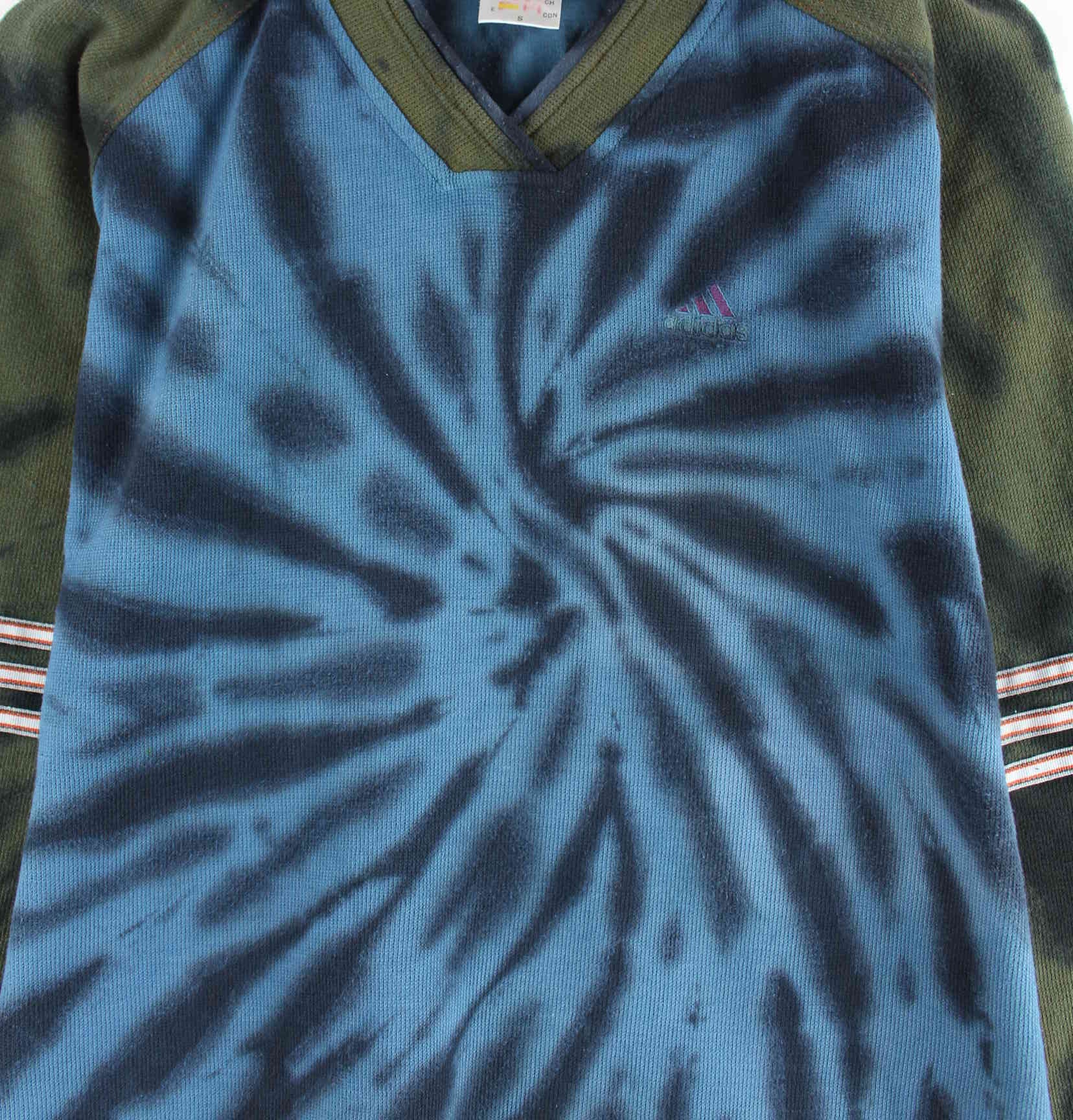 Adidas 90s Vintage Tie Die Sweater Blau S (detail image 1)