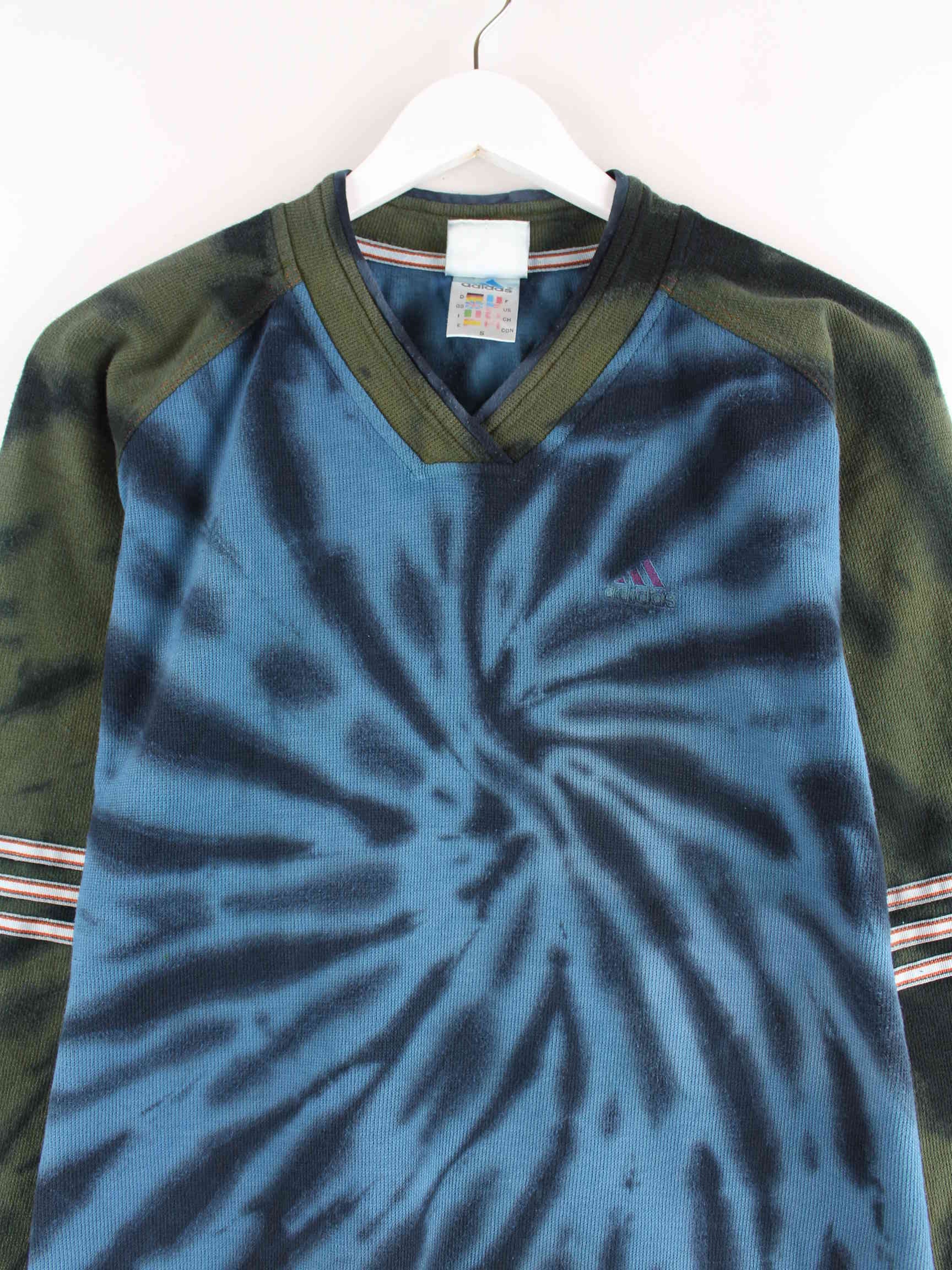 Adidas 90s Vintage Tie Die Sweater Blau S (detail image 1)