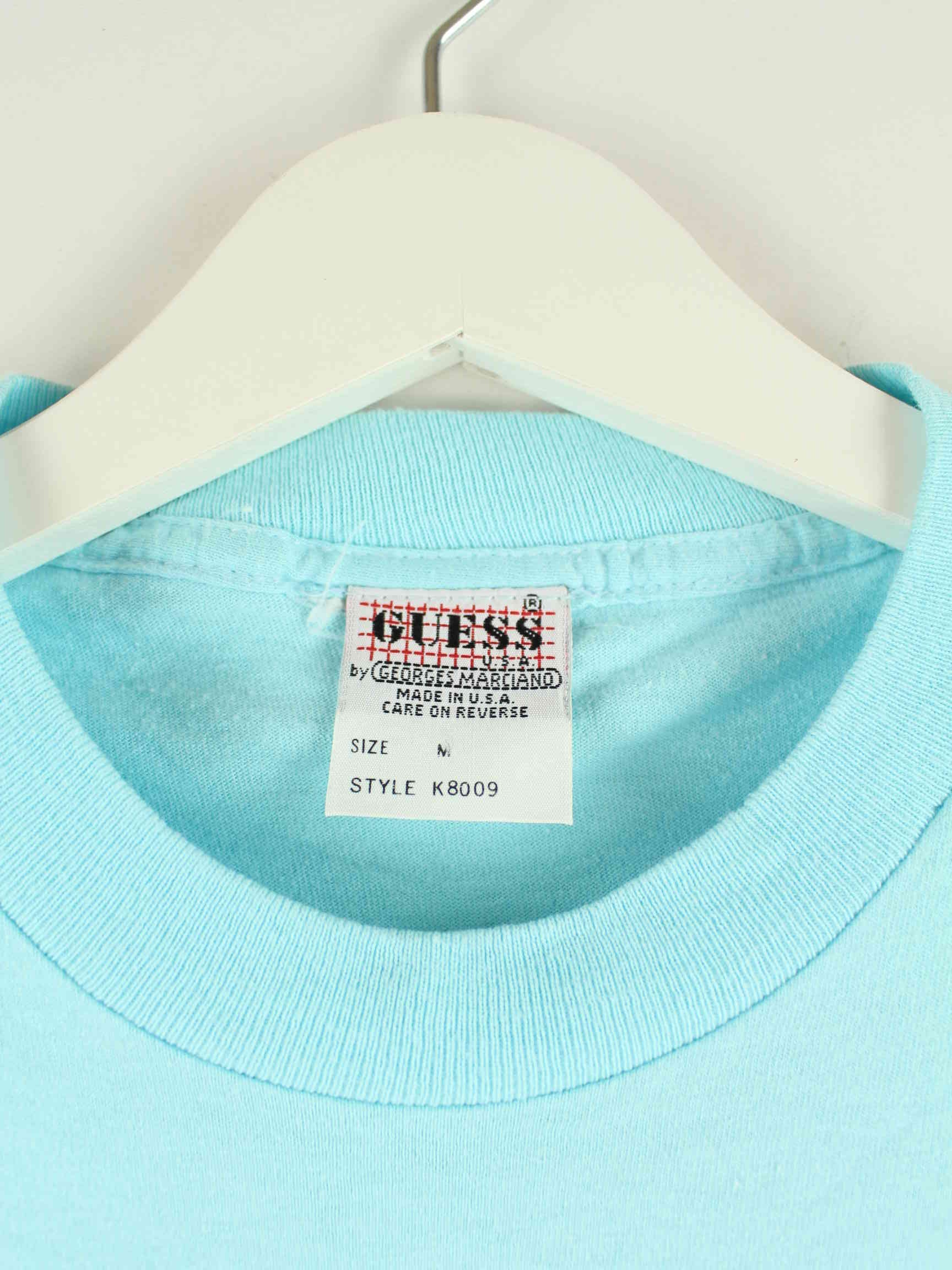 Guess 1992 Print Single Stitch T-Shirt Blue M – Peeces