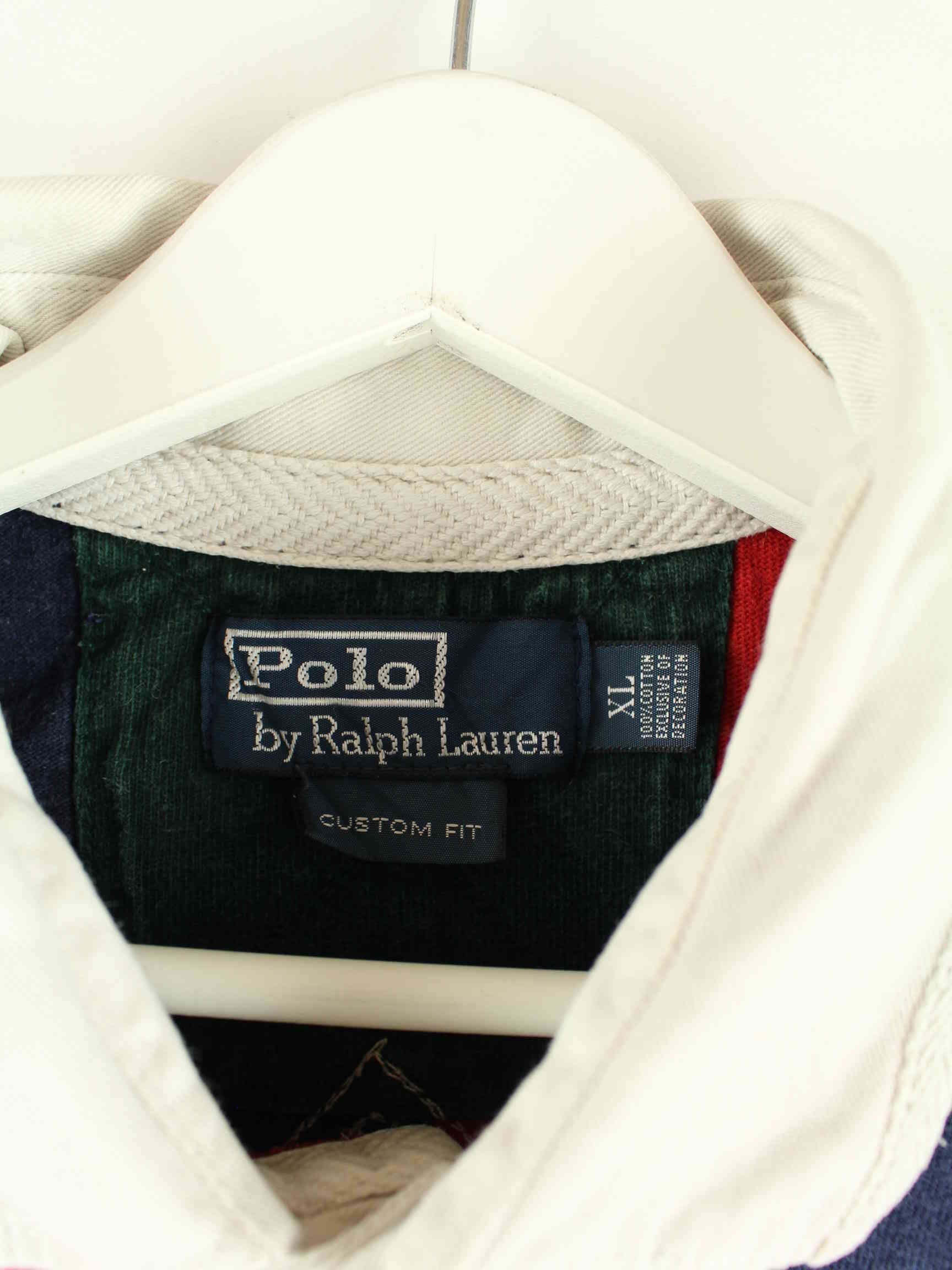 Ralph Lauren 90s Vintage Embroidered Custom Fit Sweater Mehrfarbig XL (detail image 2)