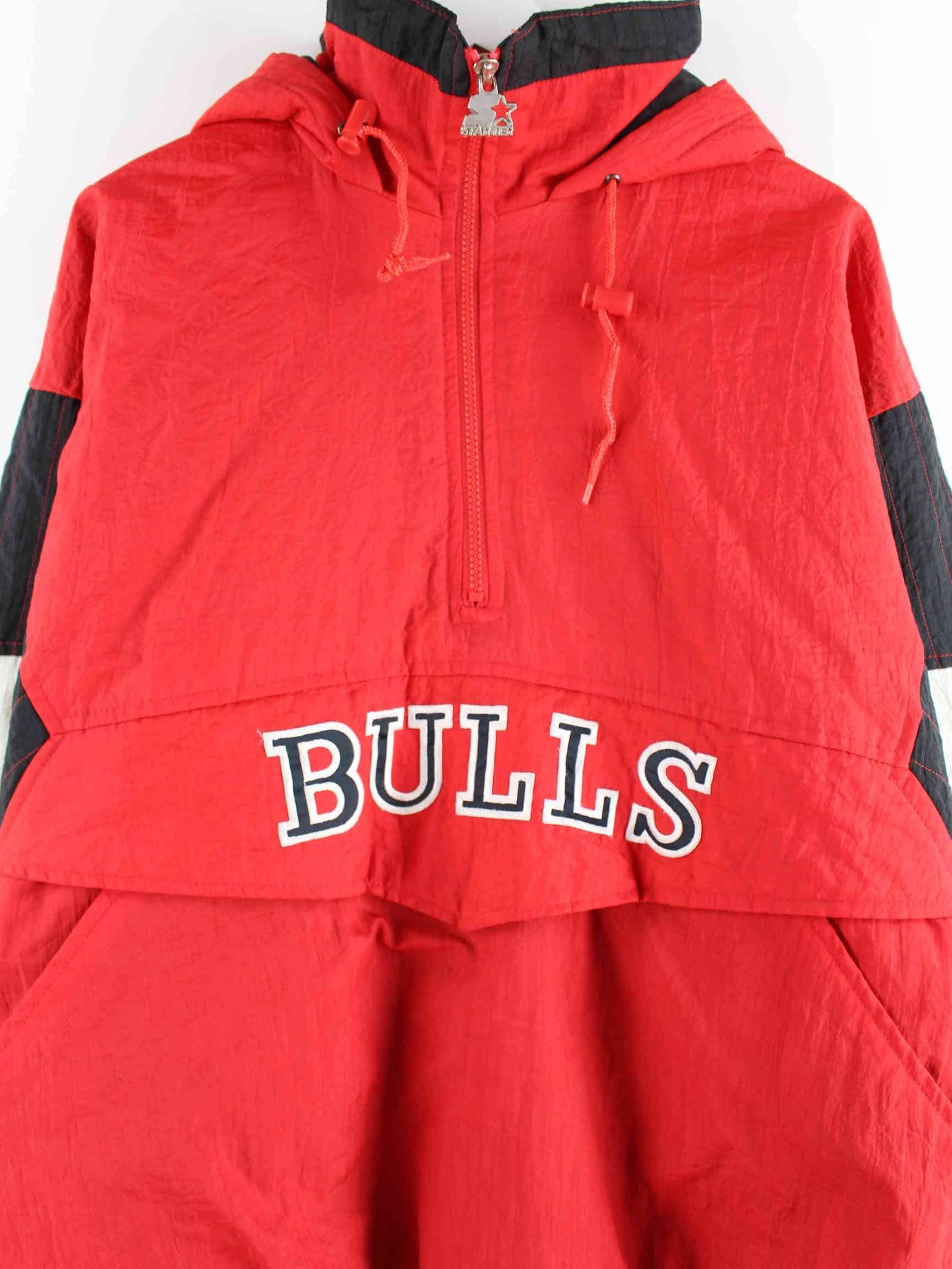 Starter 90s Vintage NBA Chicago Bulls Embroidered Jacke Rot XL (detail image 1)