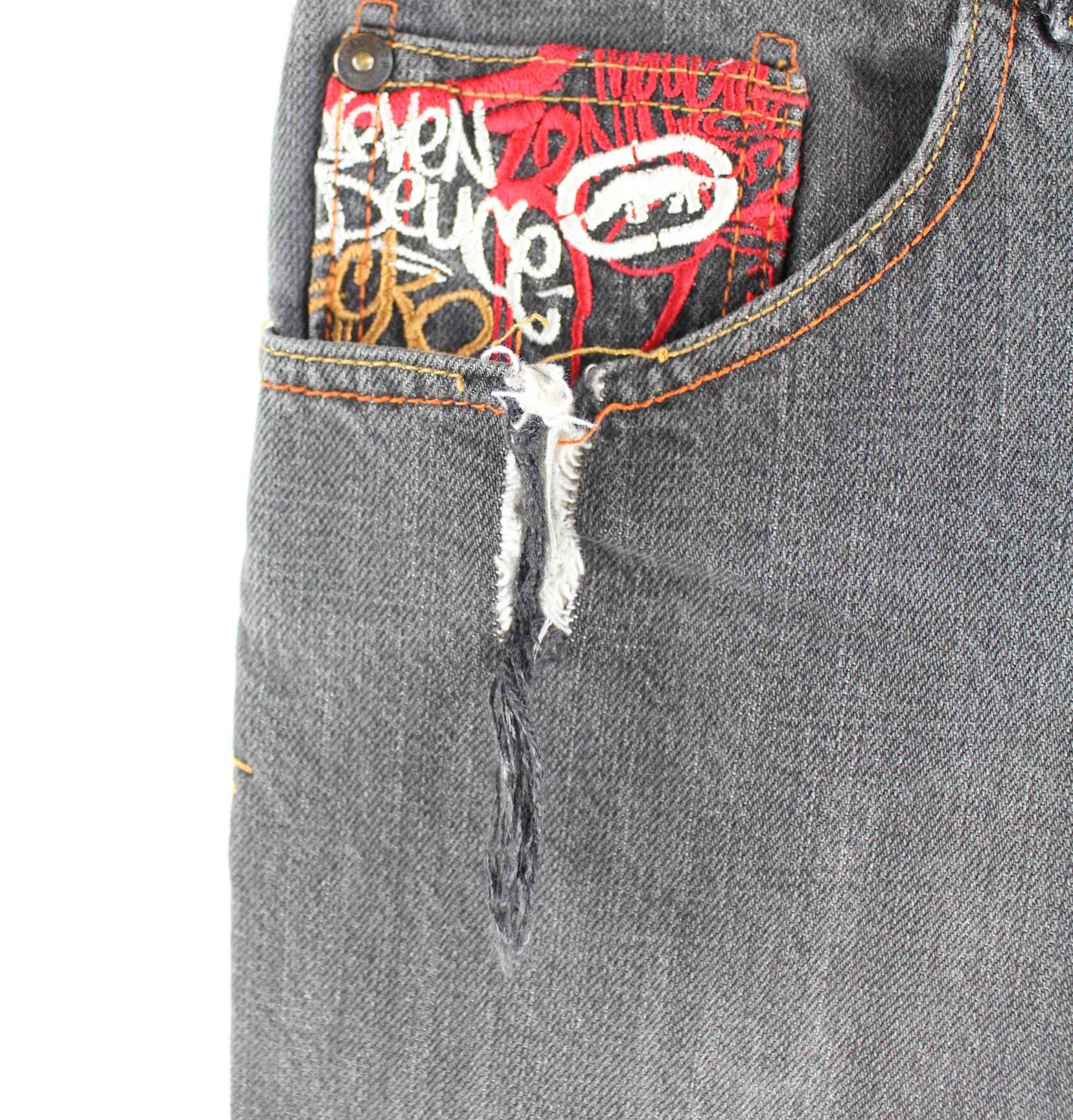 Ecko y2k Embroidered Jeans Grau W28 L30 (detail image 1)