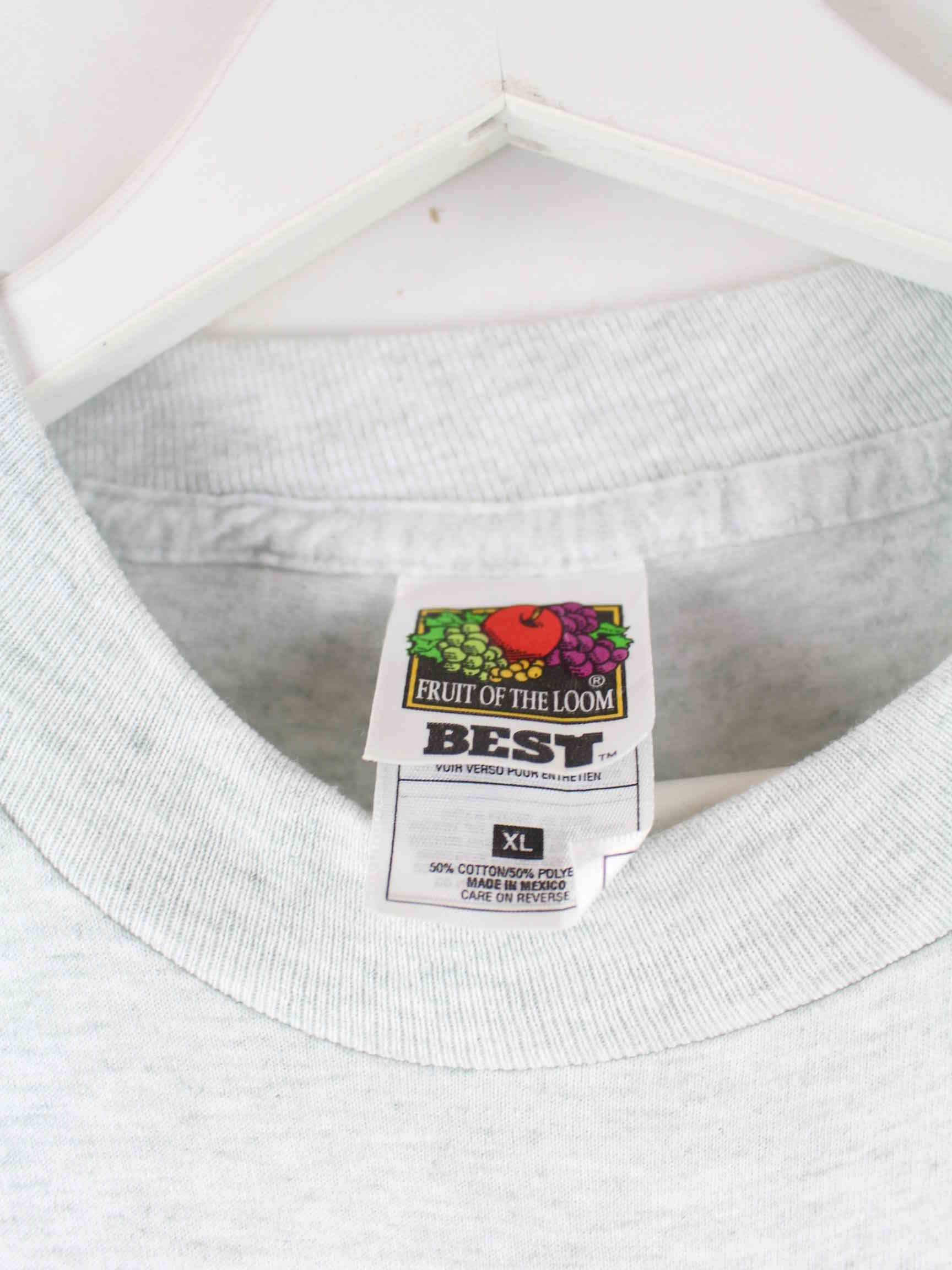 Fruit of the Loom 90s Vintage Castle Print Single Stitch T-Shirt Grau XL (detail image 1)