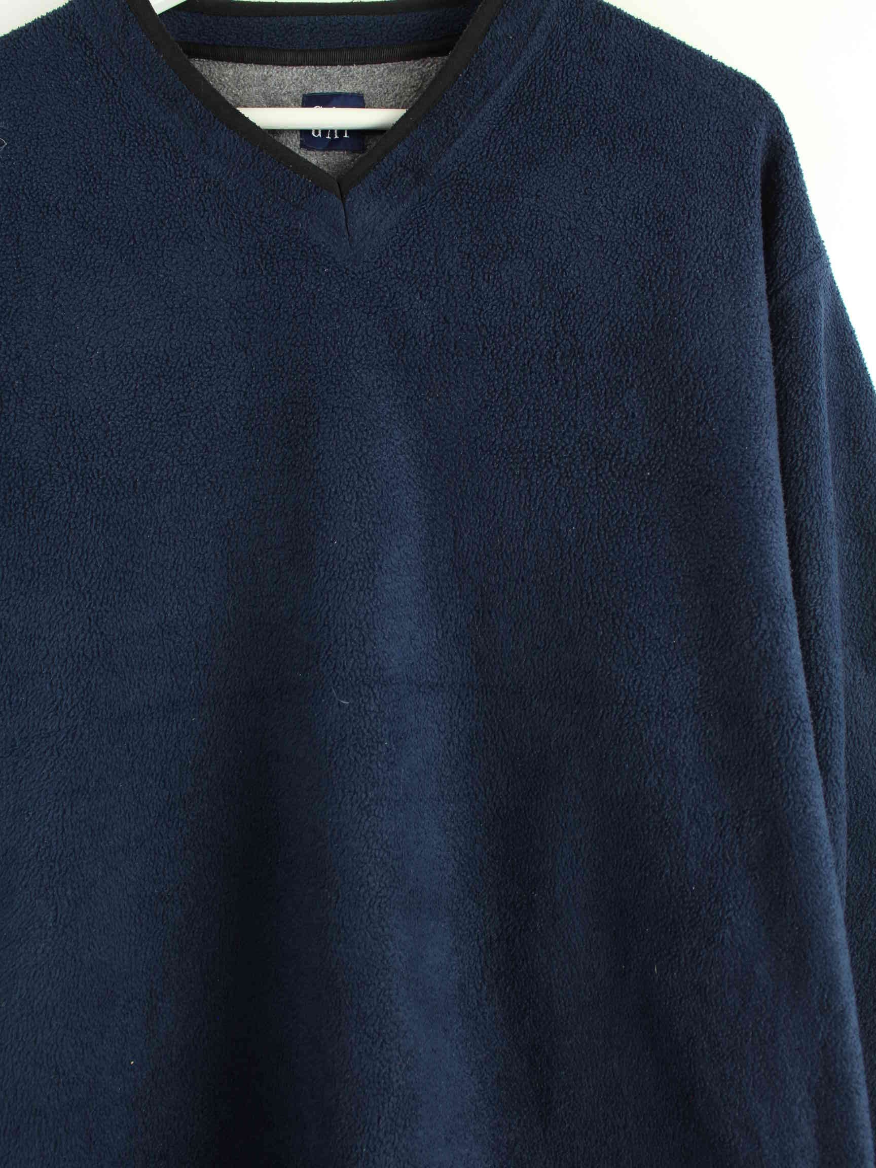 GAP Fleece V-Neck Sweater Blau XL (detail image 1)