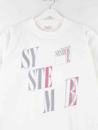 Vintage 90s System E Schwarzkopf Print Single Stitch T-Shirt Weiß M (detail image 1)