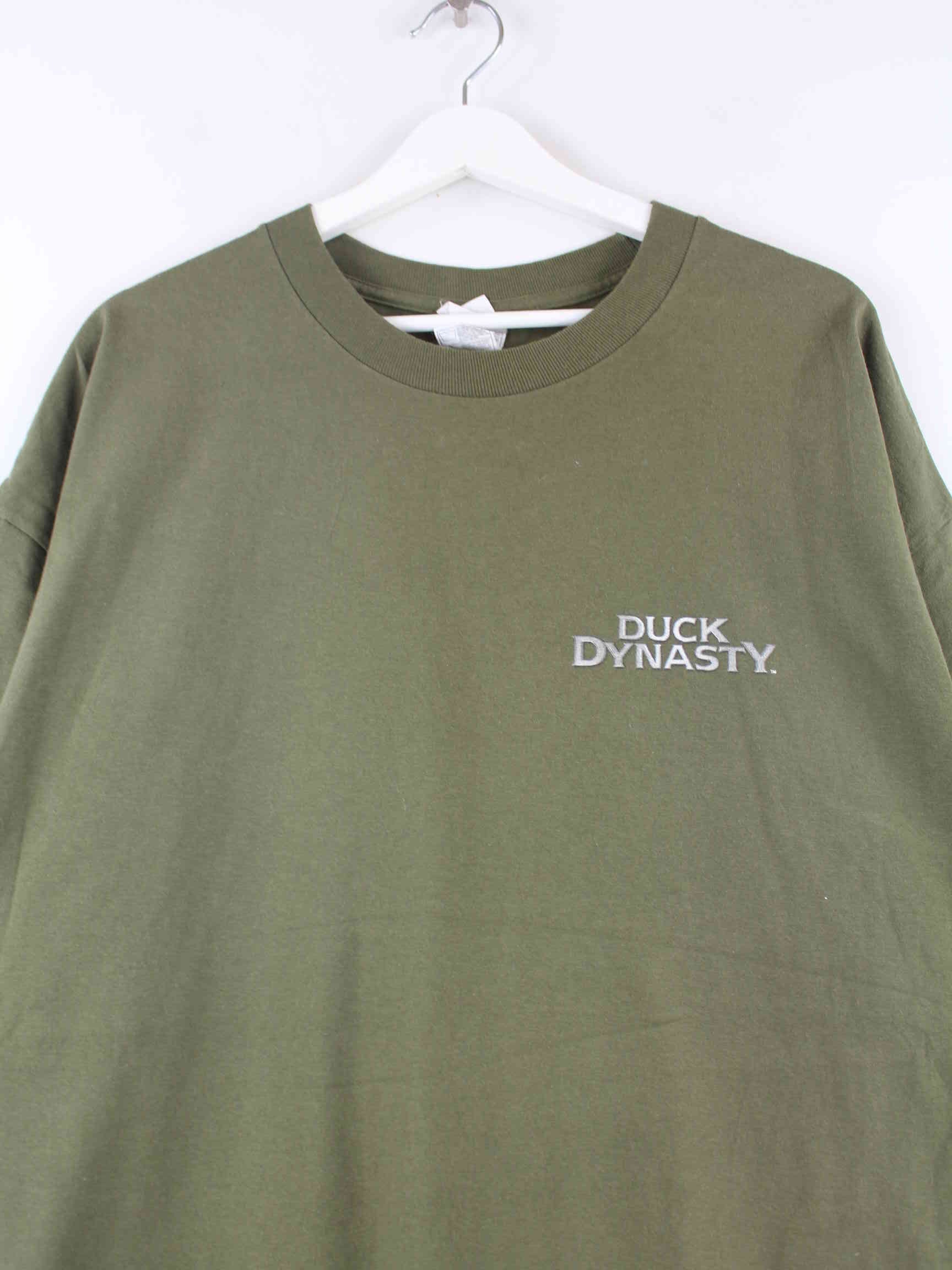 Vintage Duck Dynasty Print T-Shirt Grün XXL (detail image 1)