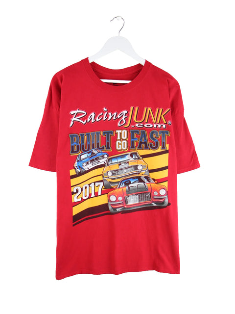 Hanes 2017 Racing Print T-Shirt Rot XXL