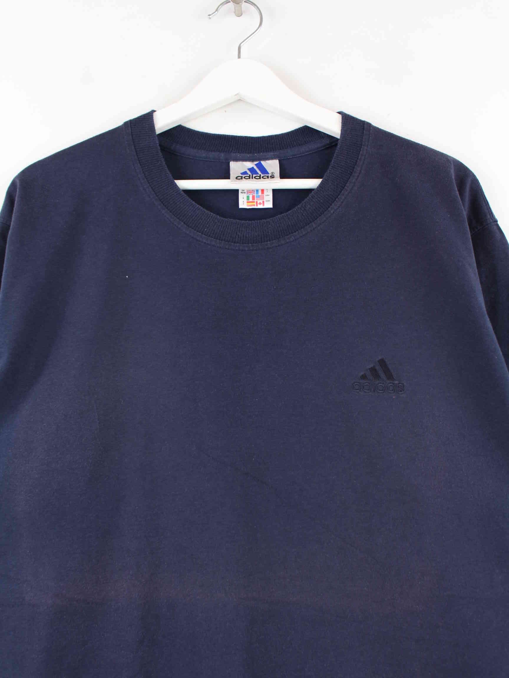 Adidas 90s Vintage Basic T-Shirt Blau XXL (detail image 1)