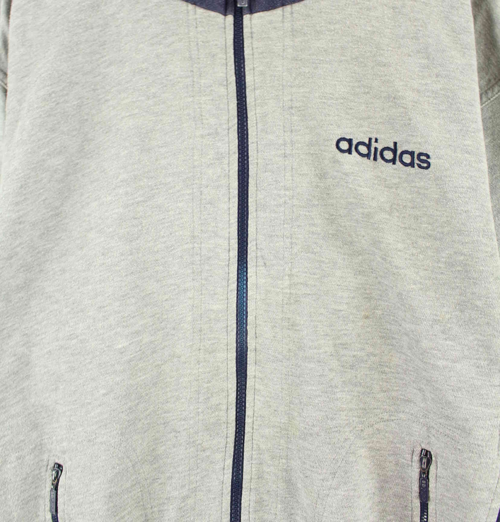 Adidas 80s Vintage Embroidered Sweatjacke Grau L (detail image 1)