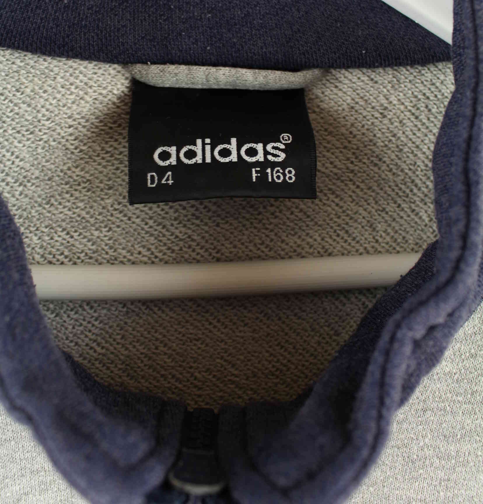 Adidas 80s Vintage Embroidered Sweatjacke Grau L (detail image 2)