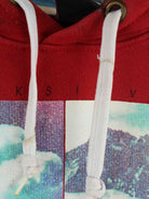 Quiksilver 90s Vintage Embroidered Print Hoodie Rot M (detail image 3)