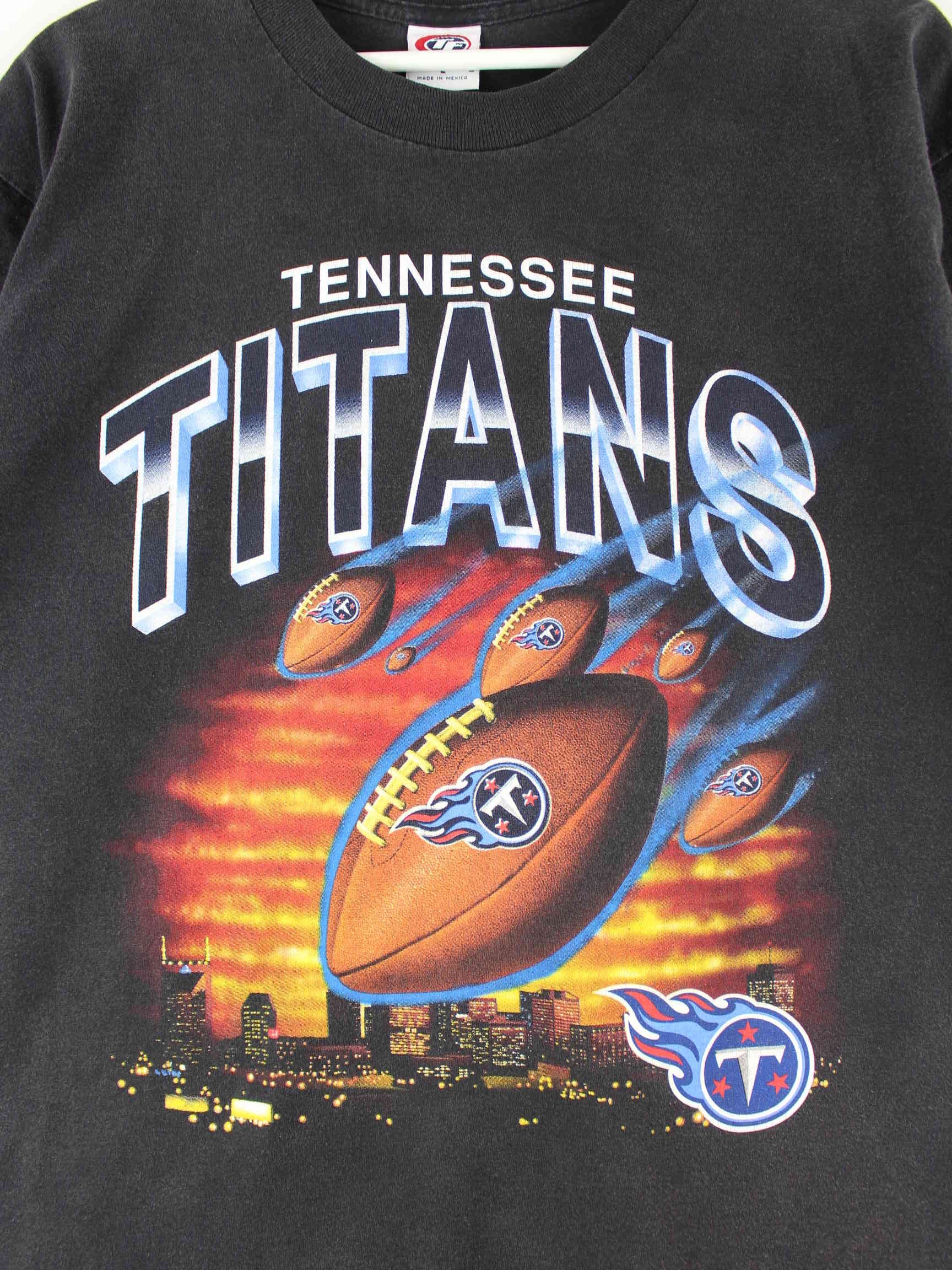 True Fan 90s Vintage Tennessee Titans Print T-Shirt Schwarz L (detail image 1)