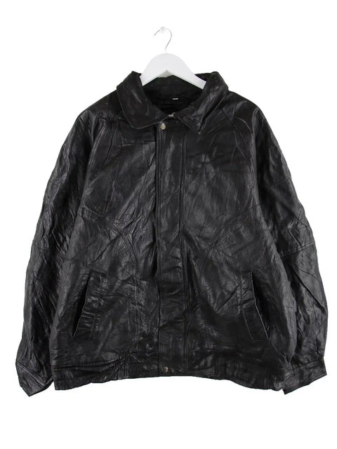 Vintage 90s Leder Jacke Schwarz M