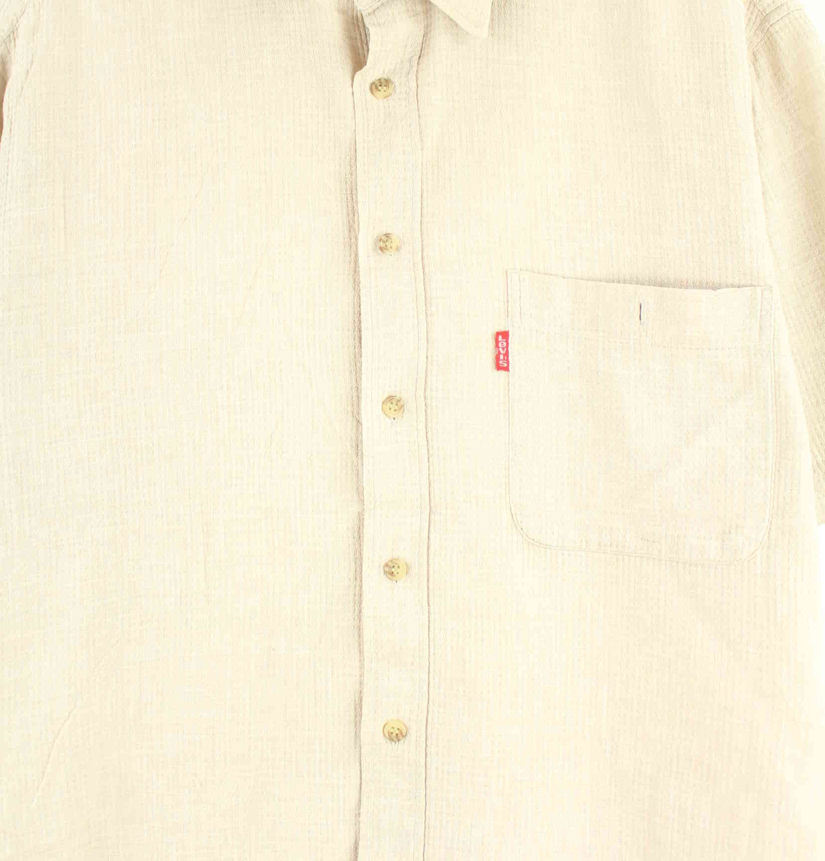 Levi's 90s Vintage Kurzarm Hemd Beige L (detail image 1)