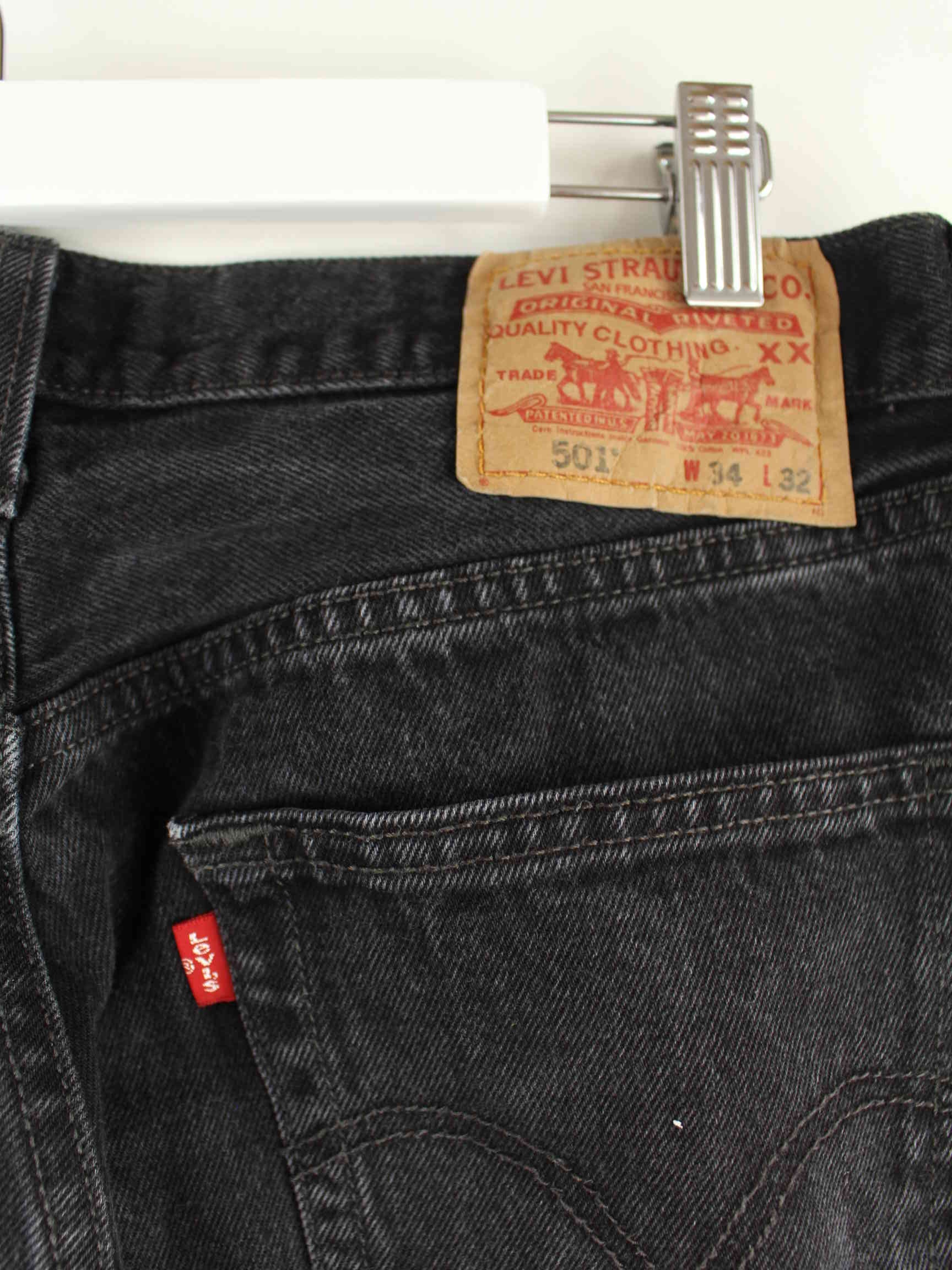 Levi's 501 Straight Leg Jeans Grau W34 L32 (detail image 1)