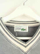 Lacoste 90s Vintage V-Neck Sweater Grau L (detail image 2)