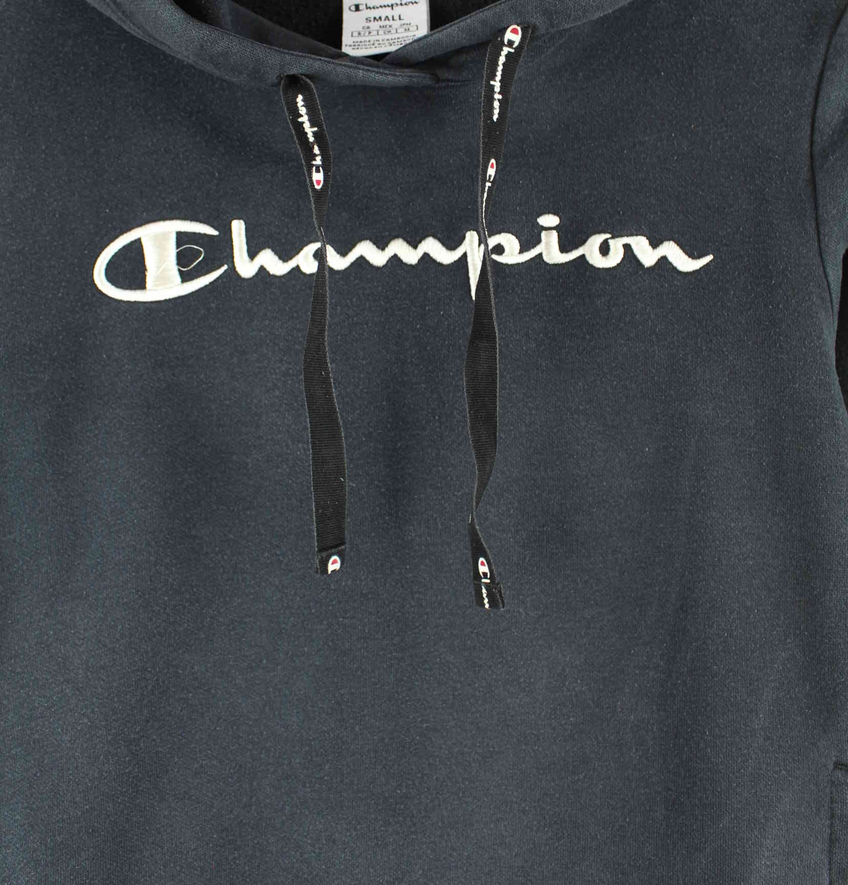 Champion Damen Embroidered Logo Hoodie Schwarz S (detail image 1)
