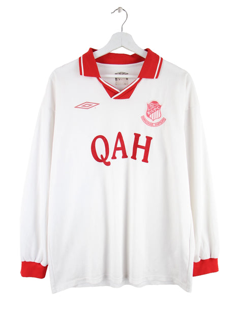 Umbro 00s Kirkconnel Amatuers Langarm Trikot Weiß M