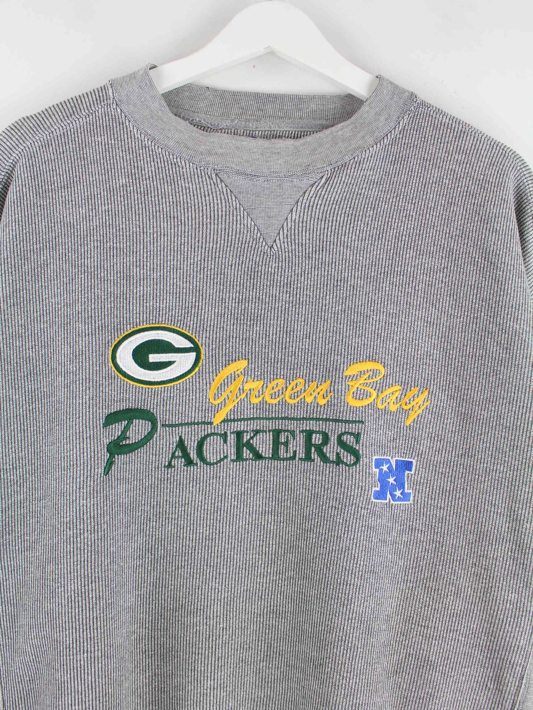 Logo Athletic 90s Vintage NFL Green Bay Packers Embroidered Sweater Grau XL (detail image 1)