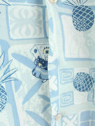 Vintage Spongebob Pattern Hawaii Hemd Blau XL (detail image 3)
