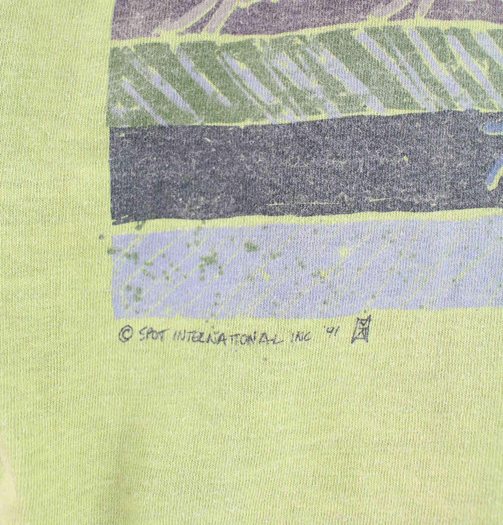 Vintage 1991 Heavy Single Stitch T-Shirt Grün XL (detail image 4)