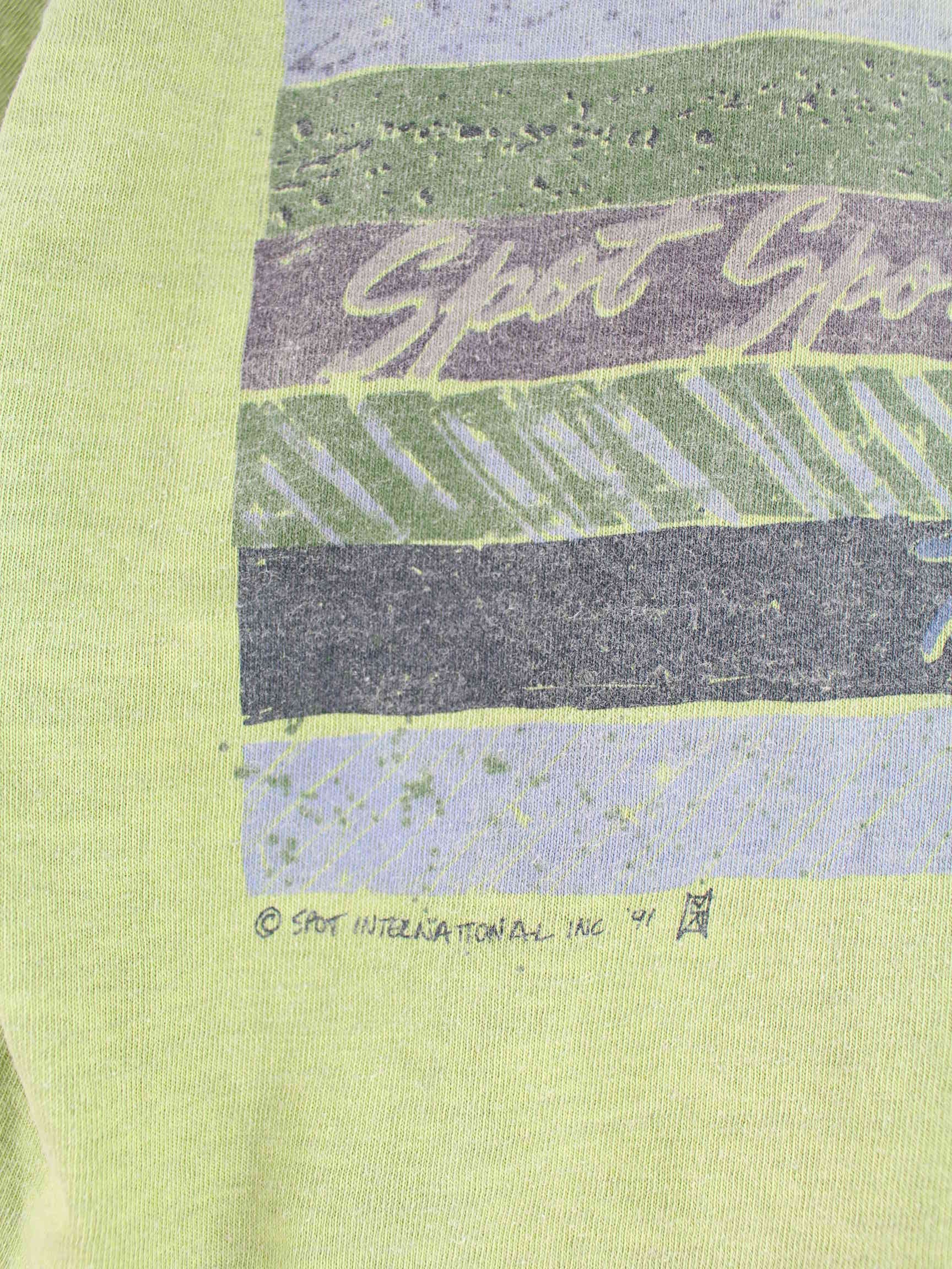 Vintage 1991 Heavy Single Stitch T-Shirt Grün XL (detail image 4)
