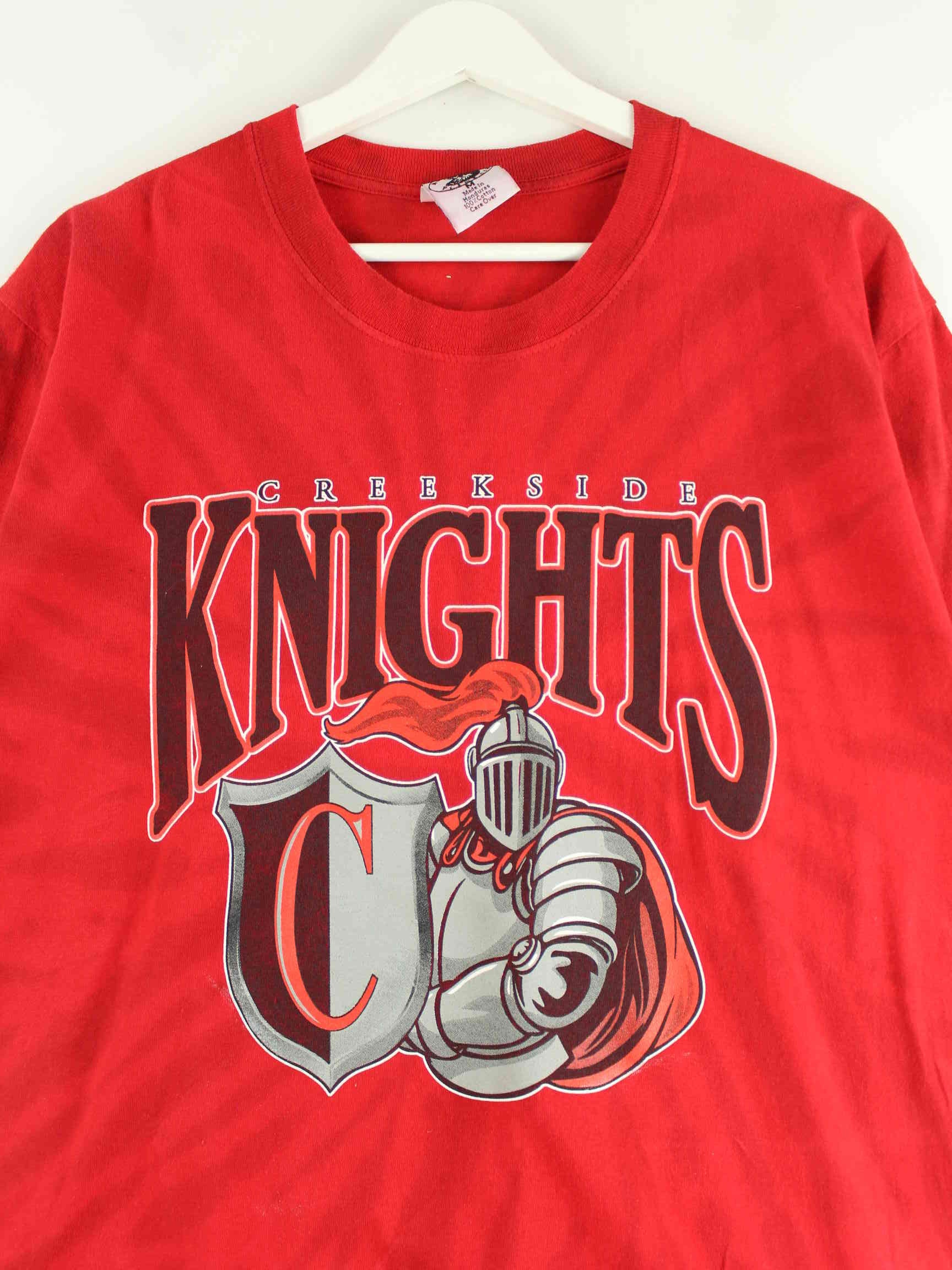 Vintage Creekside Knights Print T-Shirt Rot M (detail image 1)