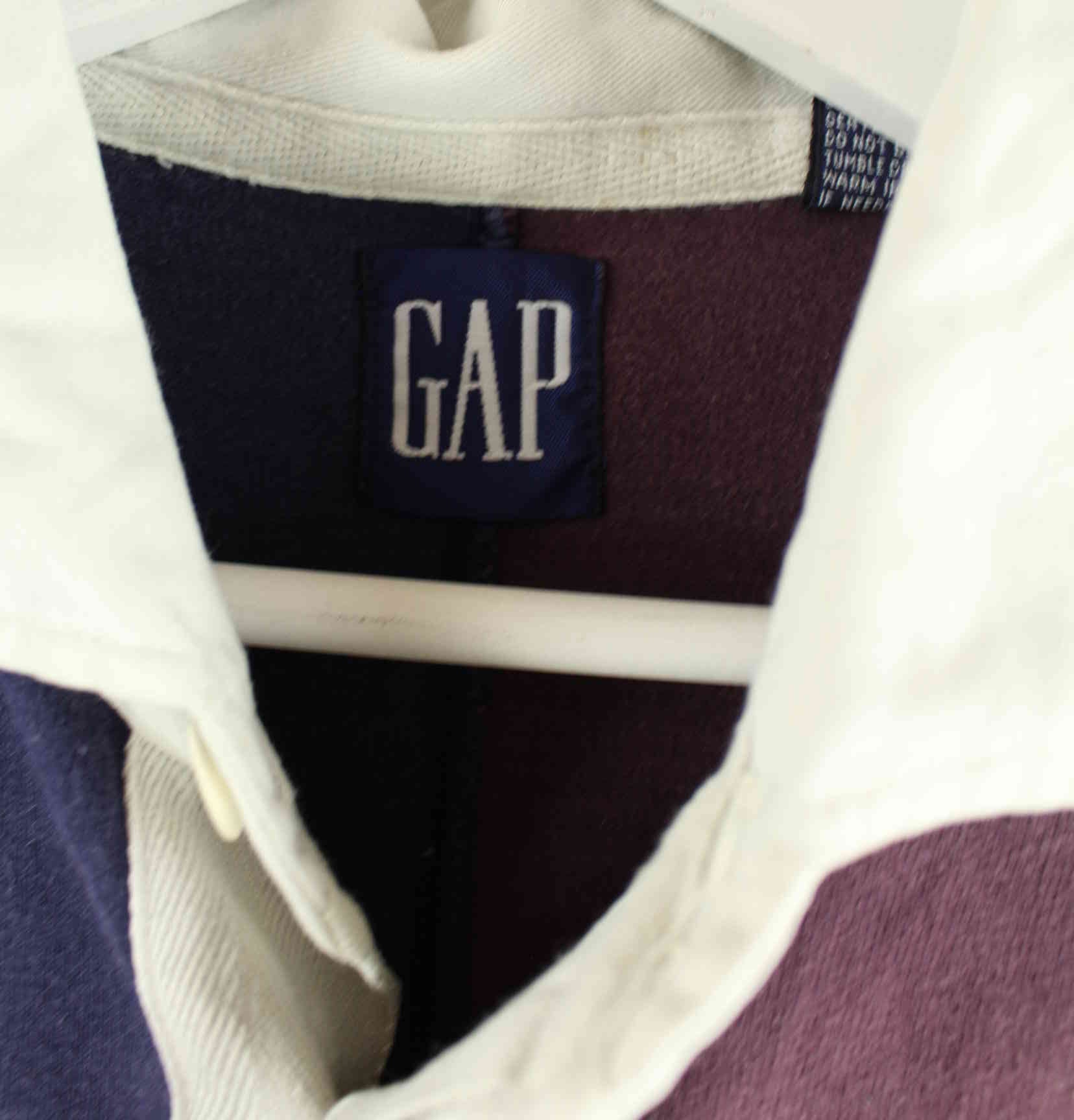 GAP 90s Vintage Long Sleeve Polo Mehrfarbig M (detail image 2)