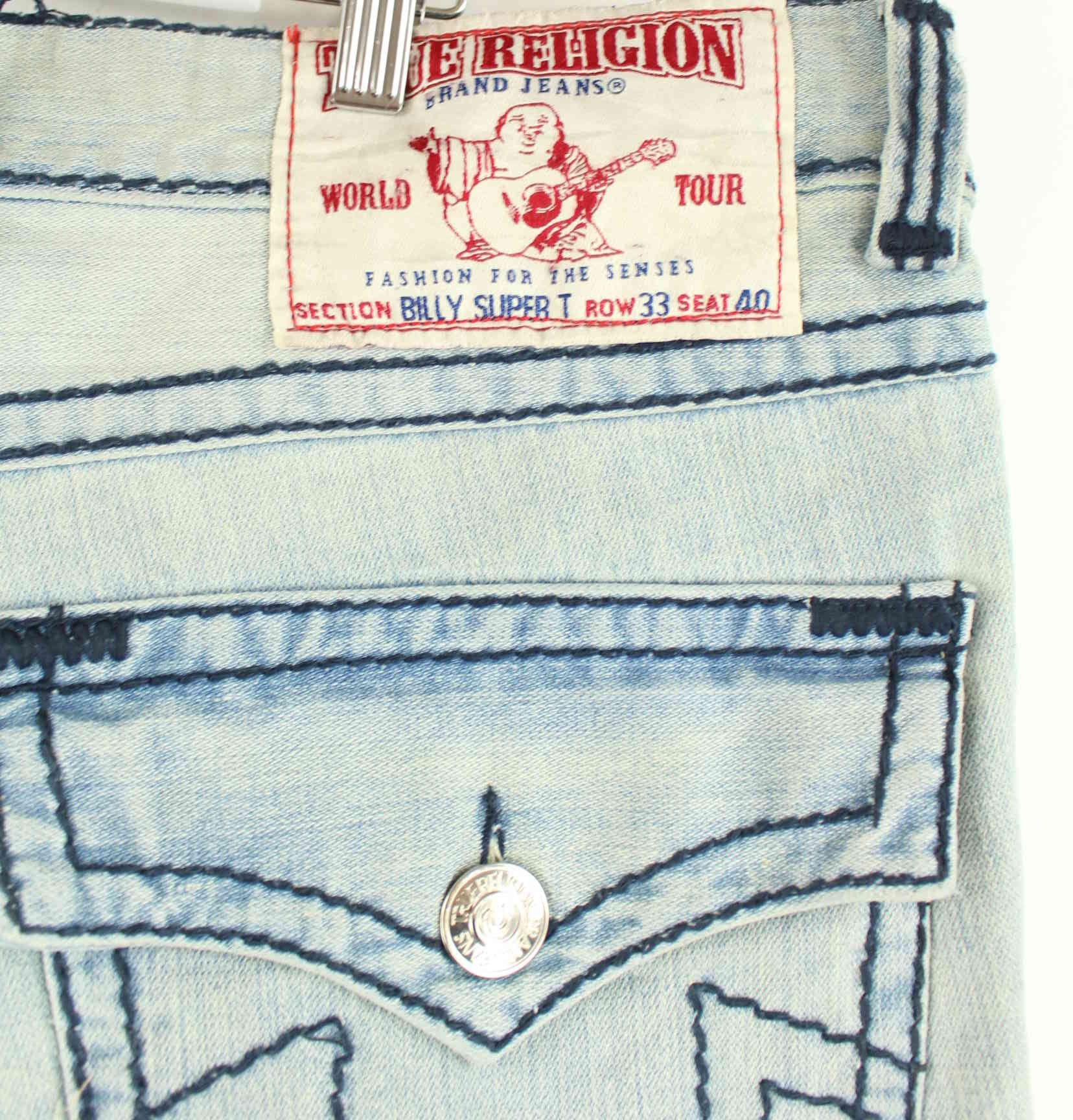 True Religion y2k Billie Super T Jeans Blau W40 L32 (detail image 5)