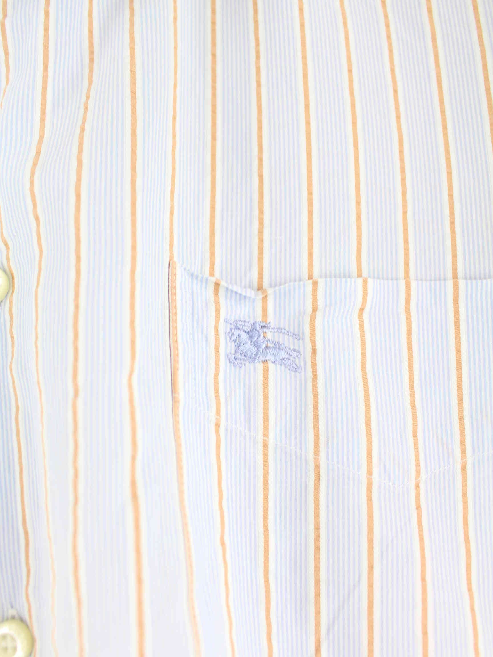 Burberry 00s Striped Hemd Blau M (detail image 4)