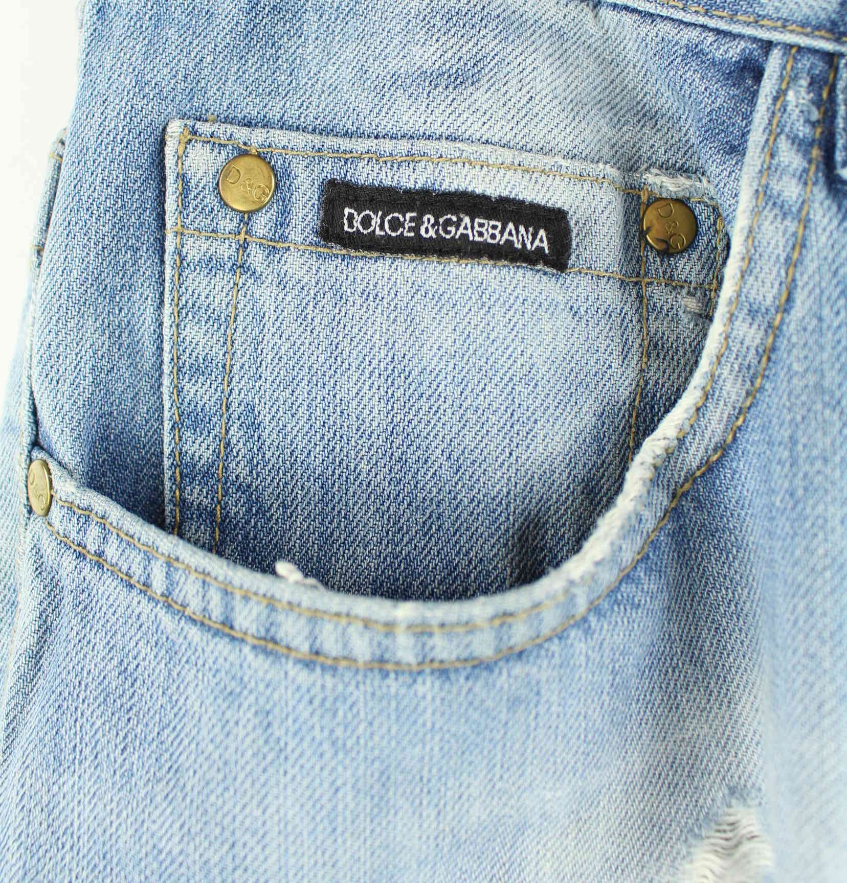 Dolce & Gabbana y2k Embroidered Jeans Blau W34 L32 (detail image 3)