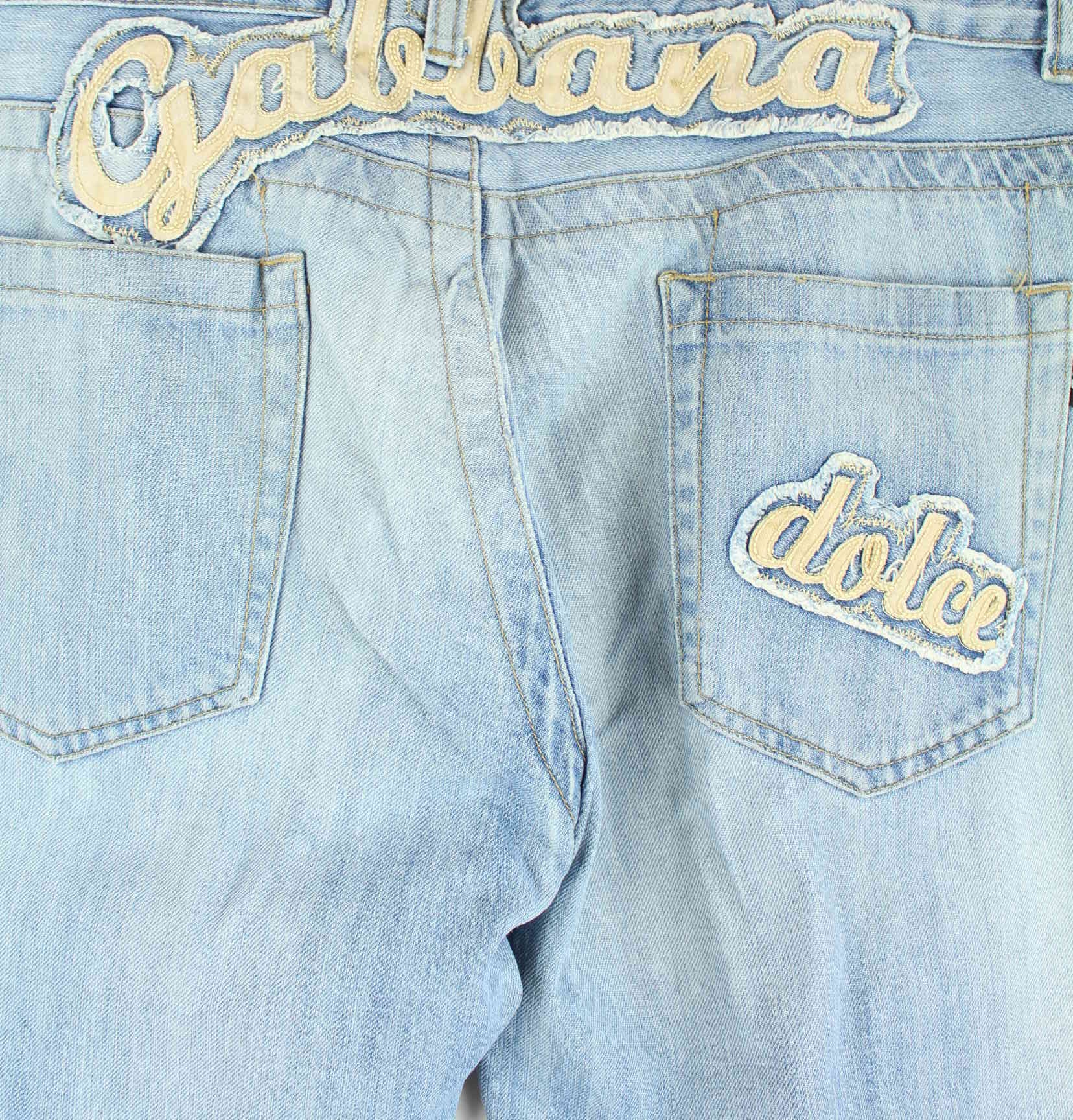 Dolce & Gabbana y2k Embroidered Jeans Blau W34 L32 (detail image 4)