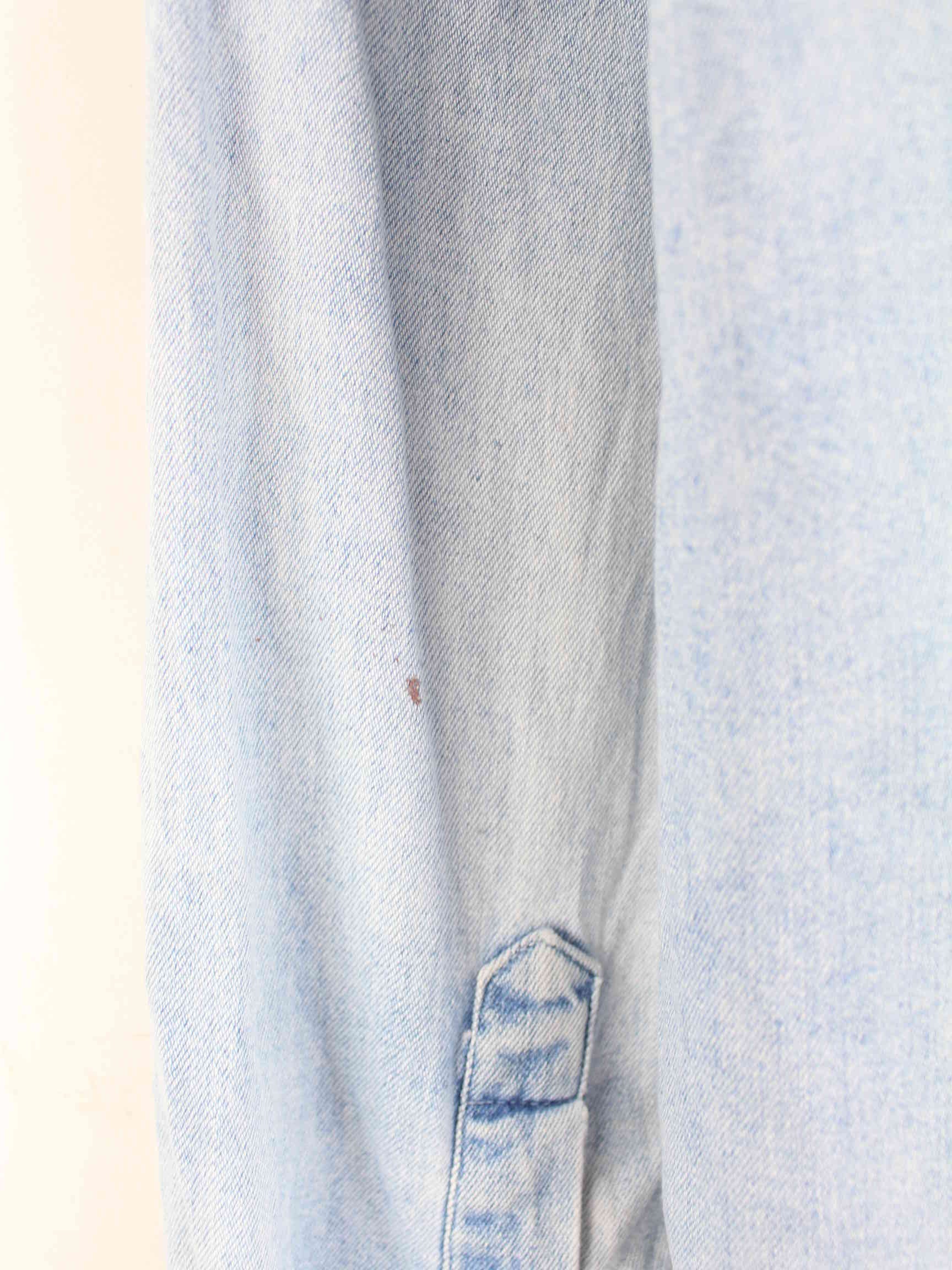 Ralph Lauren 90s Vintage Embroidered Jeans Hemd Blau L (detail image 6)