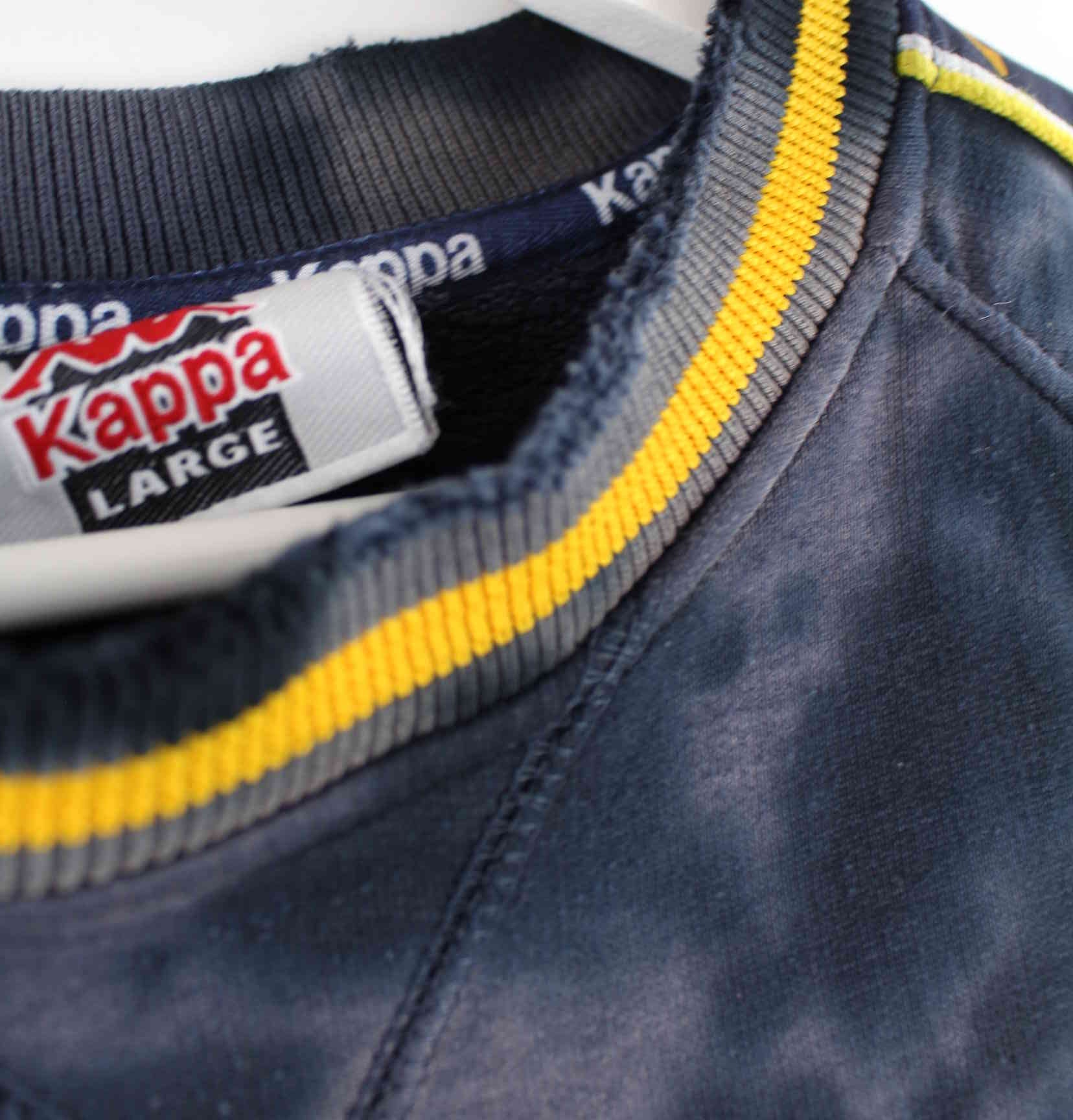 Kappa 90s Vintage Embroidered Tie Dye Sweater Grau M (detail image 6)
