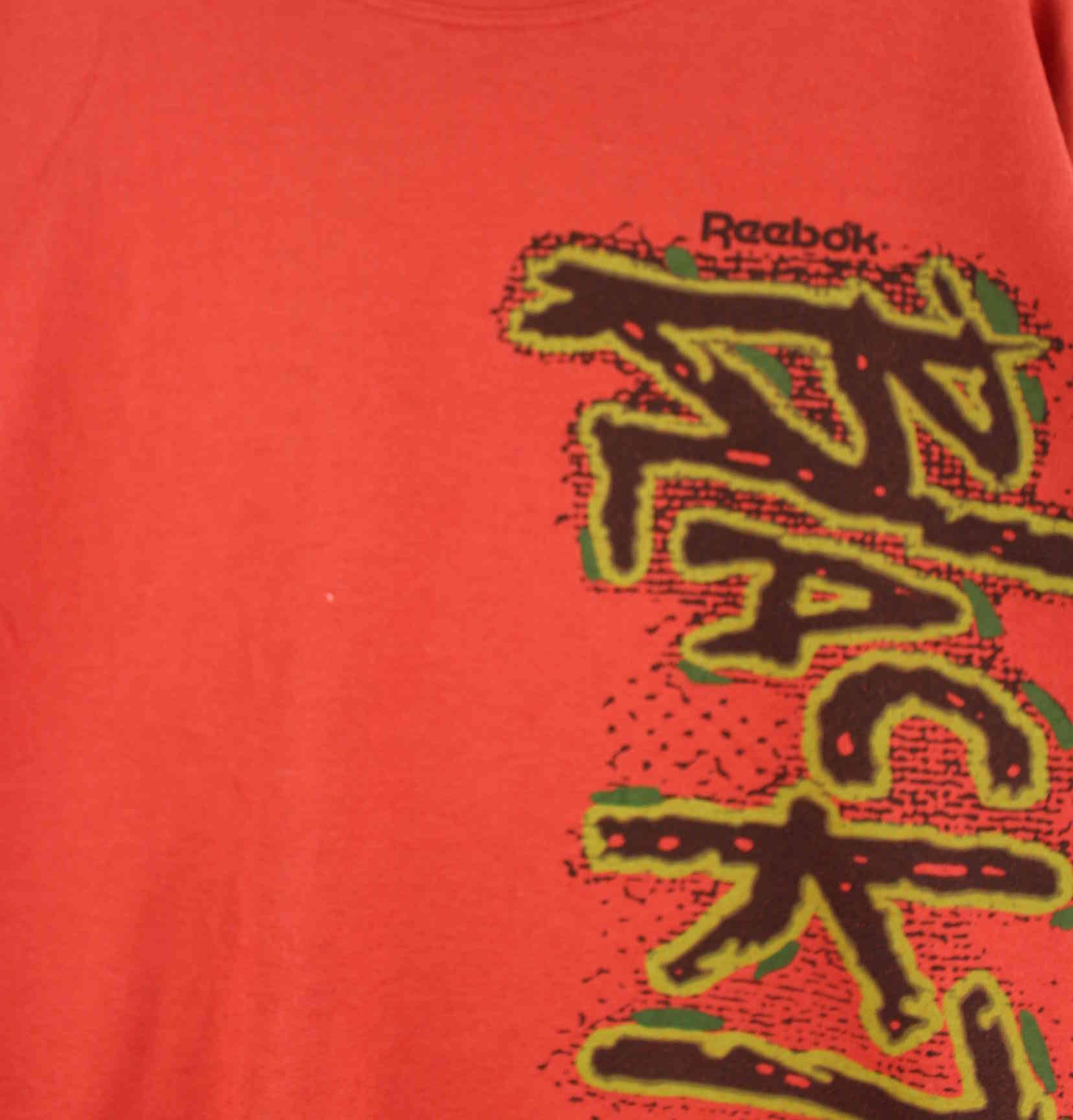 Reebok 90s Vintage Blacktop Print Heavy T-Shirt Rot 3XL (detail image 1)