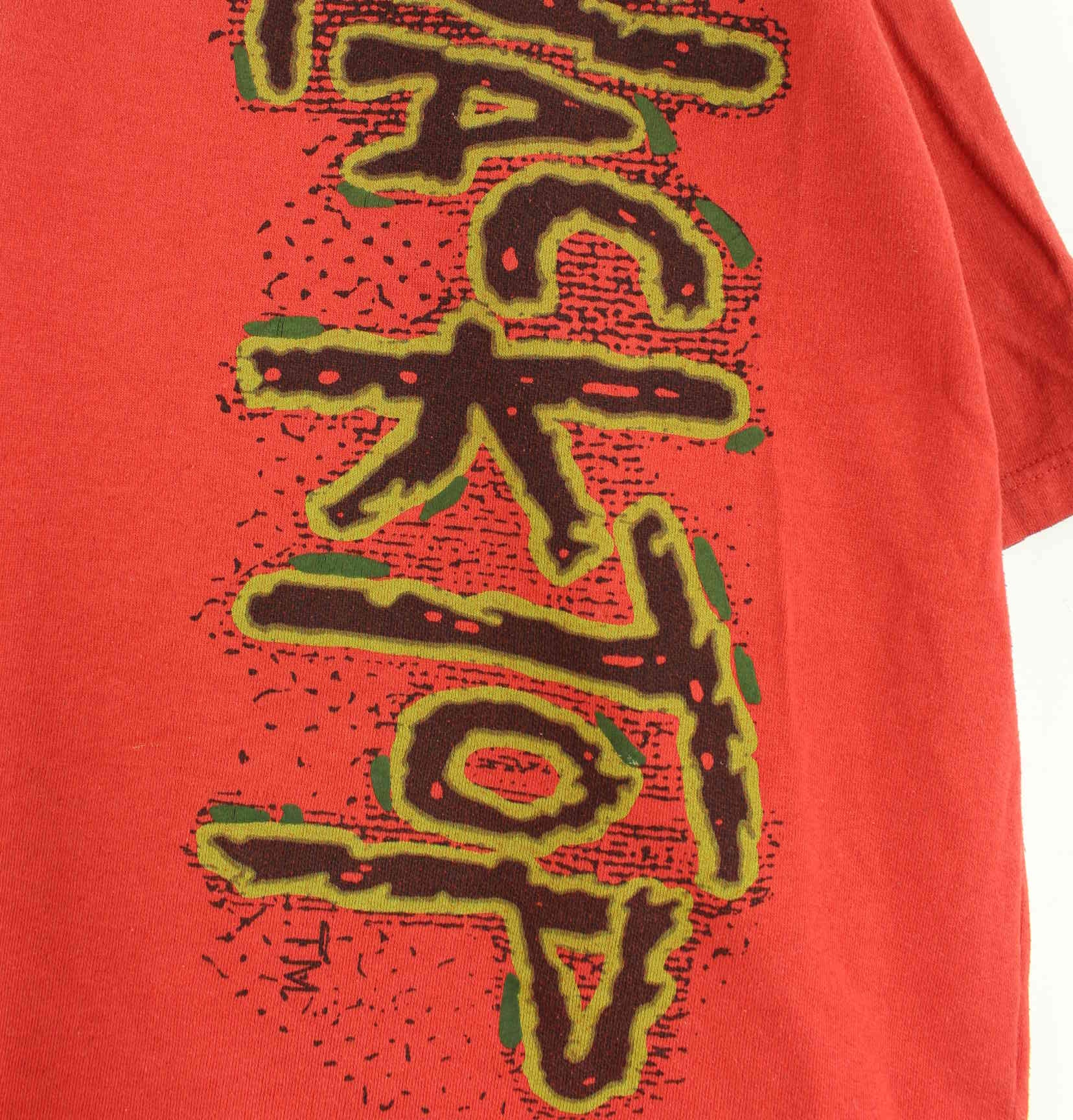 Reebok 90s Vintage Blacktop Print Heavy T-Shirt Rot 3XL (detail image 2)