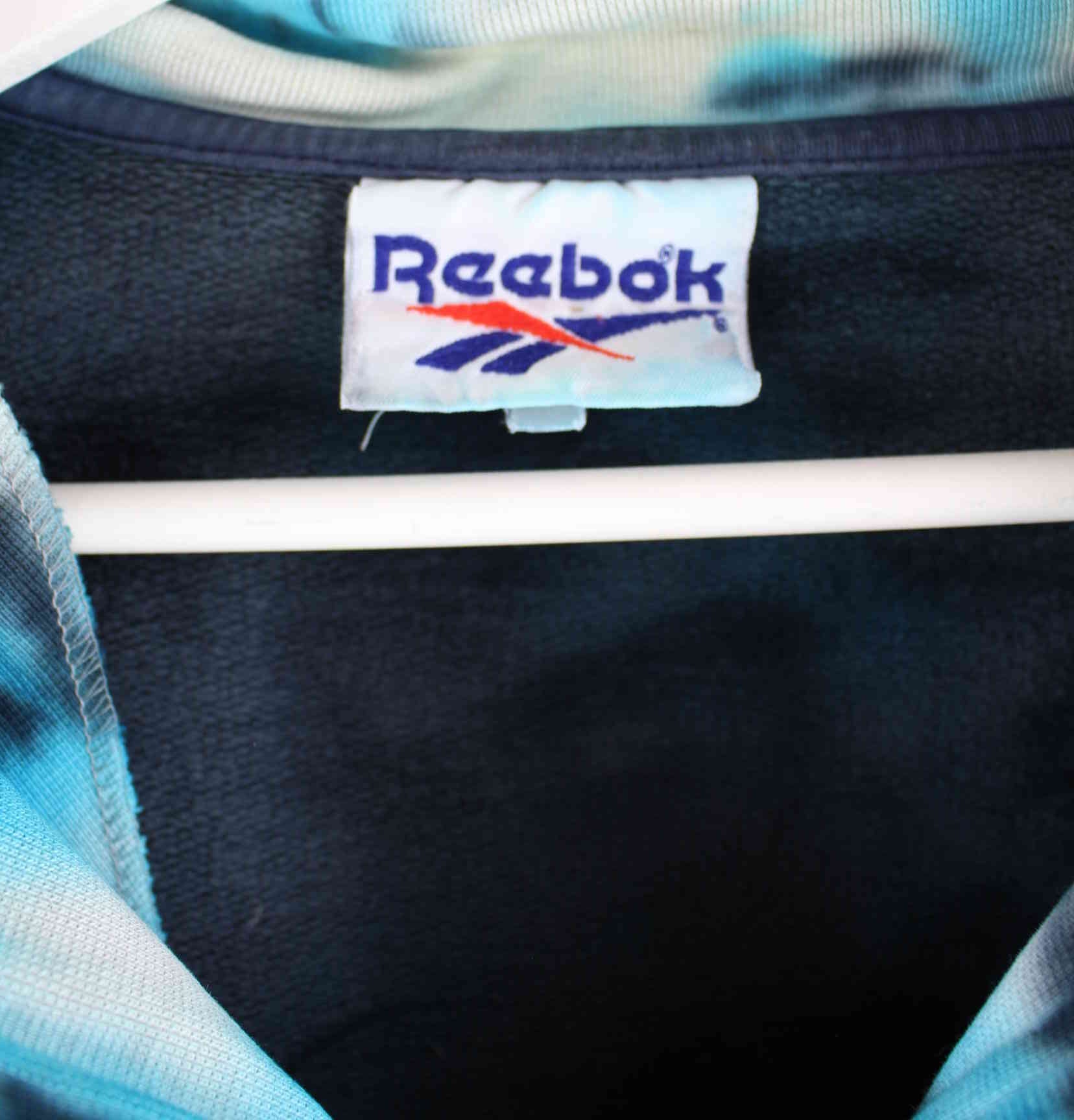 Reebok 90s Vintage Tie Dye Half Zip Sweater Blau M (detail image 2)