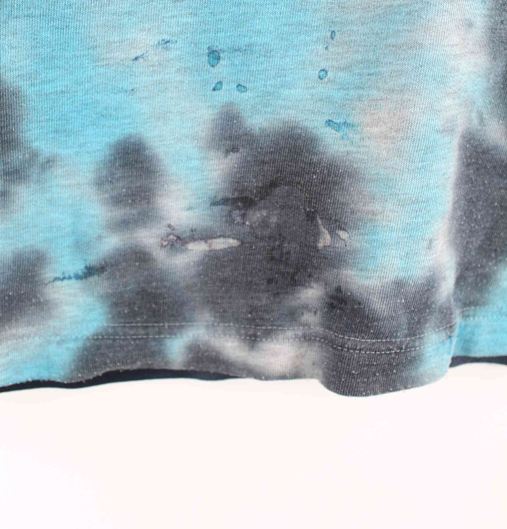 Reebok 90s Vintage Tie Dye Half Zip Sweater Blau M (detail image 4)