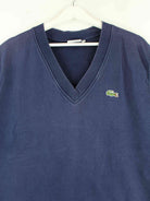 Lacoste 90s Vintage V-Neck Pullunder Blau XL (detail image 1)