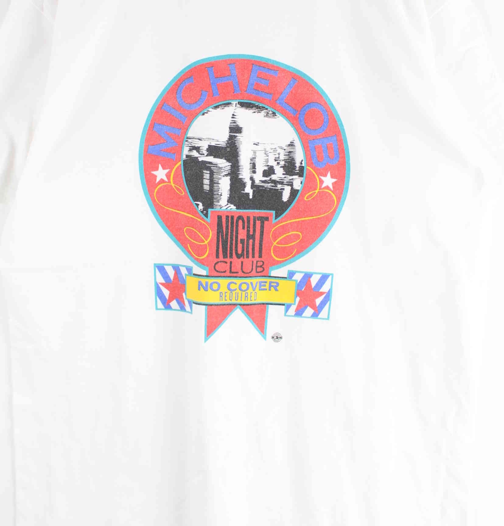 Vintage 80s Vintage Michelob Print Single Stitched T-Shirt Weiß L (detail image 1)
